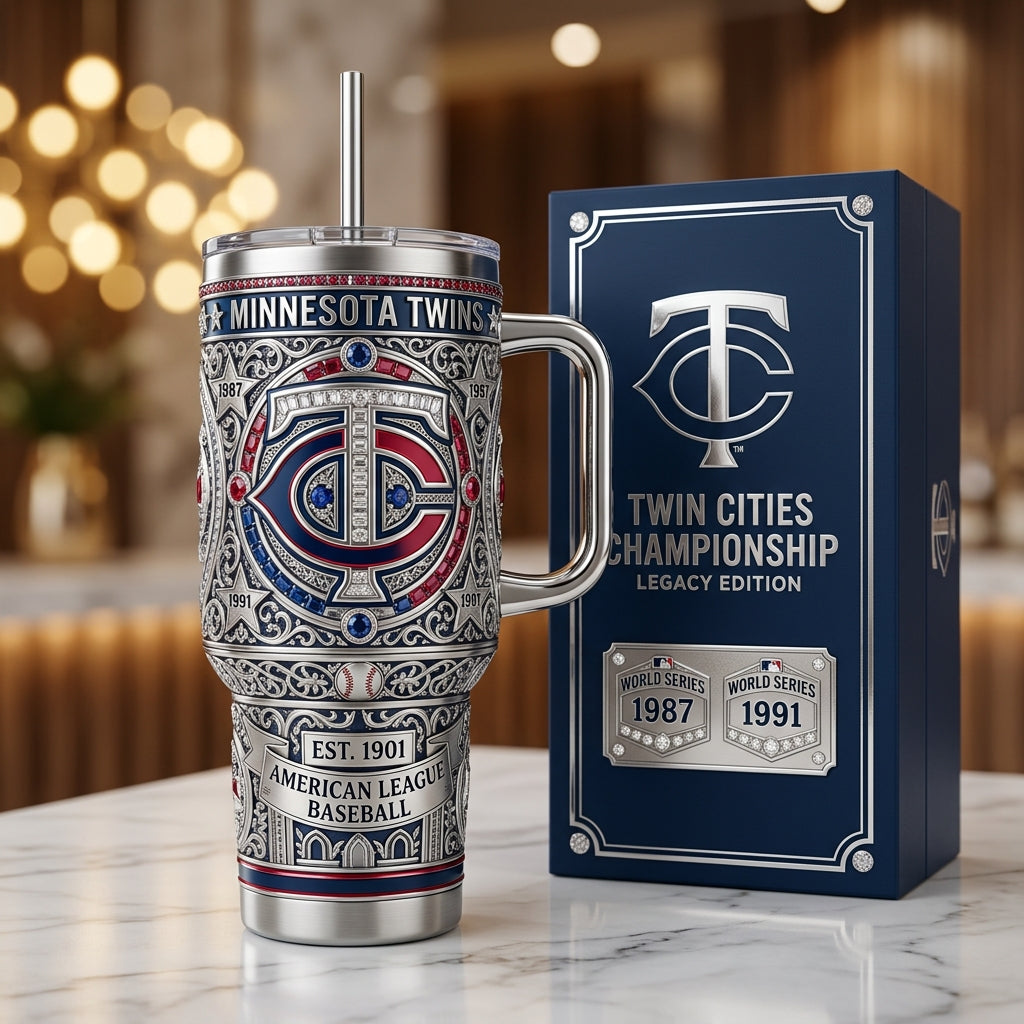 Minnesota Twins 40oz Tumbler with Lid and Straw
