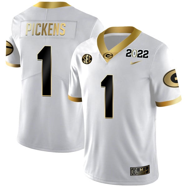 Men's Georgia Bulldogs Limited Champion Golden Jersey – All Stitched