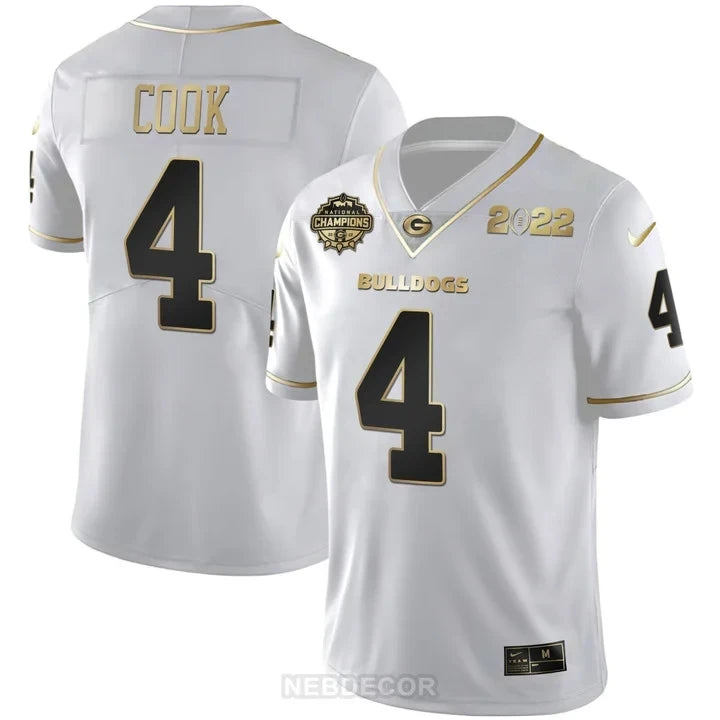Men's Georgia Bulldogs CFP National Champions Limited Jersey - All Stitched