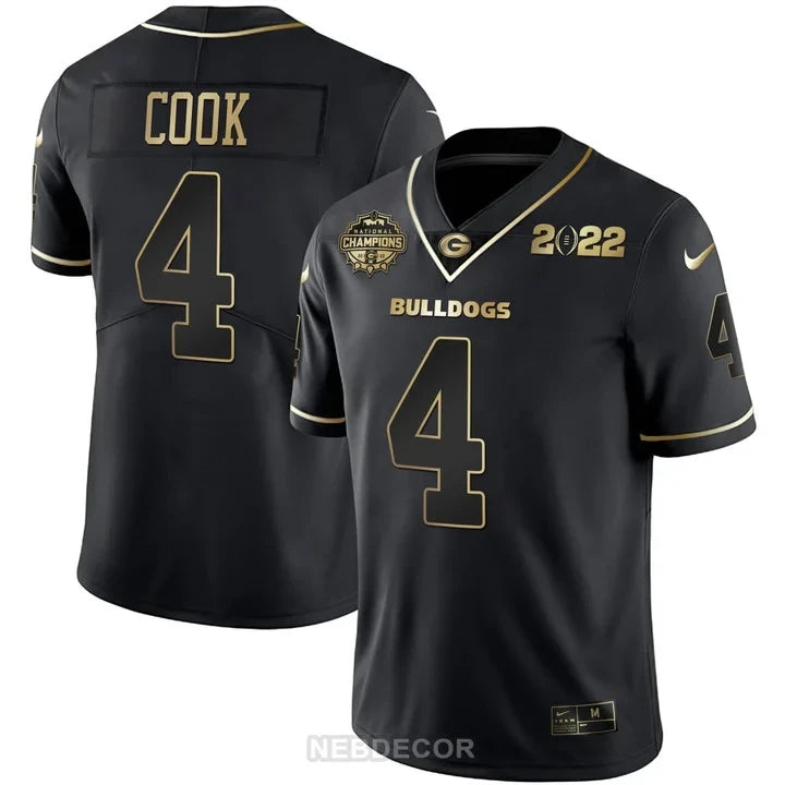 Men's Georgia Bulldogs CFP National Champions Limited Jersey - All Stitched