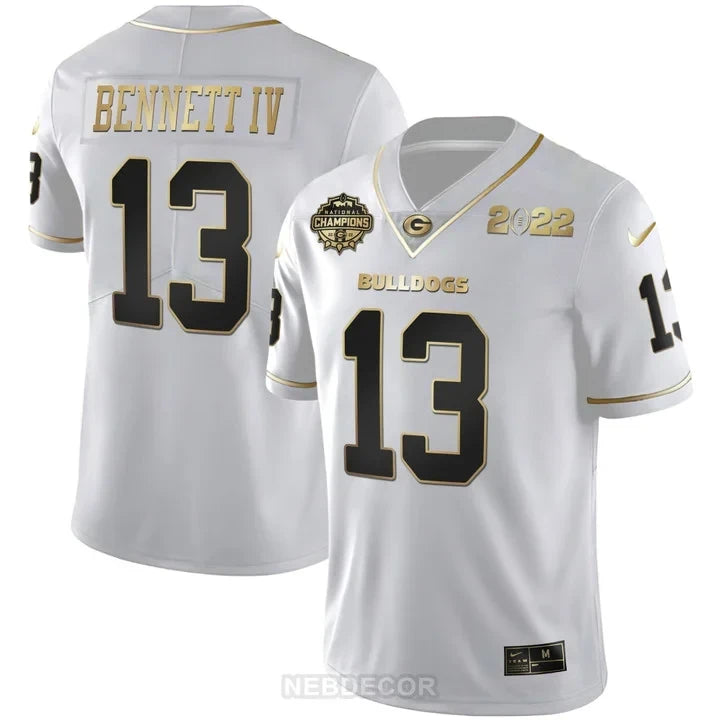Men's Georgia Bulldogs CFP National Champions Limited Jersey - All Stitched