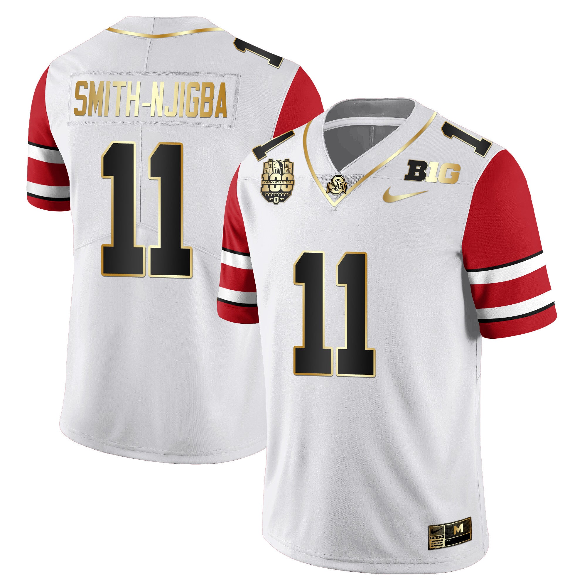 Men's Ohio State Buckeyes Players Jersey All Stiched - Ohio Stadium’s 100th Anniversary Logo Patch