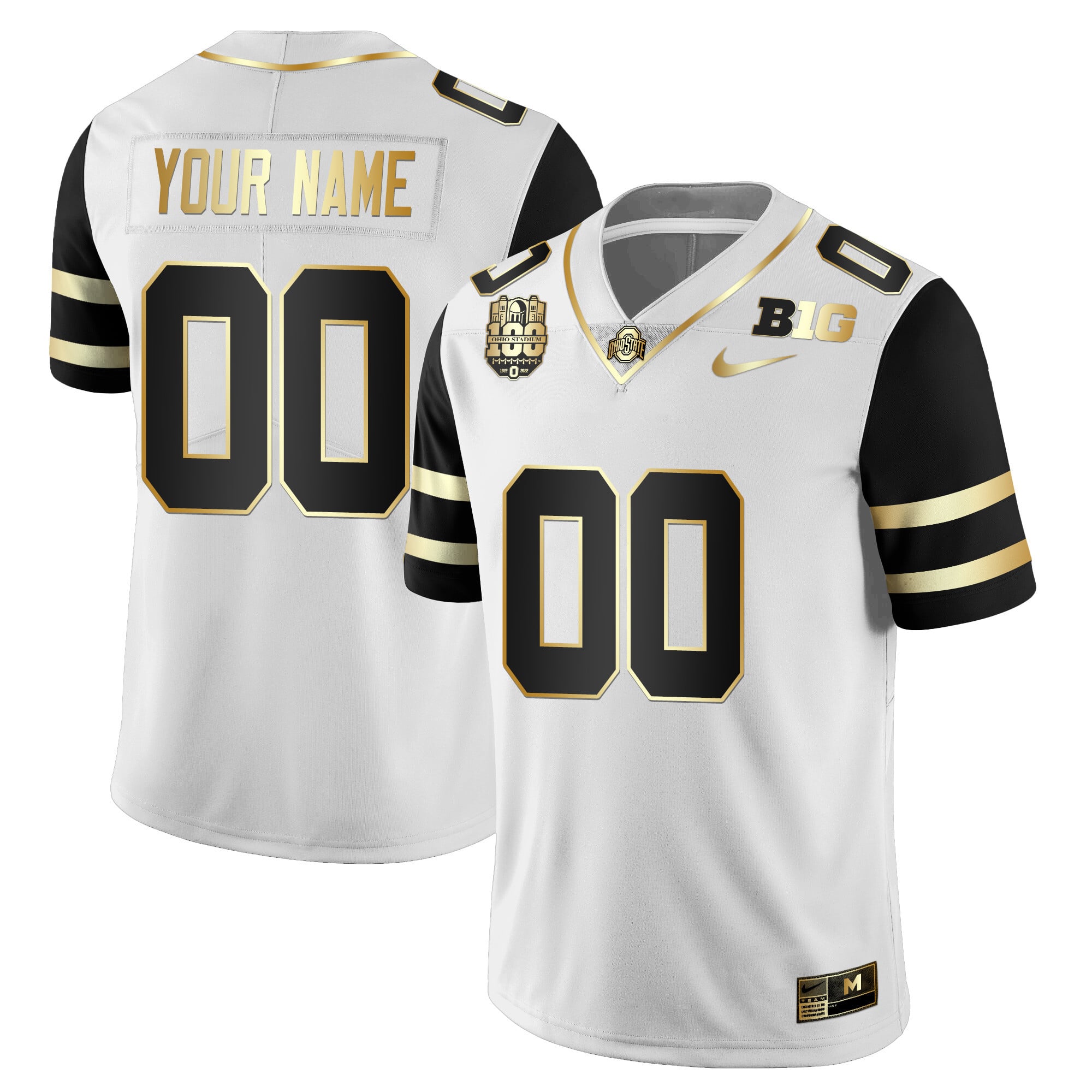 Custom Ohio State Buckeyes Players Jersey All Stiched - Ohio Stadium’s 100th Anniversary Logo Patch