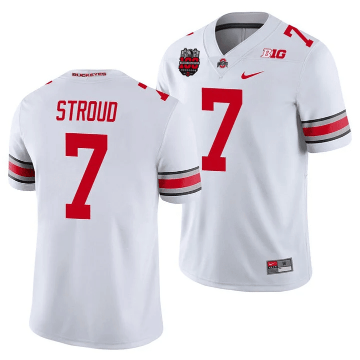 Men's Ohio State Buckeyes Jersey All Stiched - Ohio Stadium’s 100th Anniversary Logo Patch