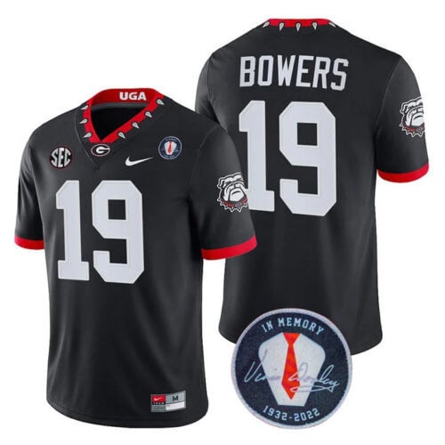 Men's Georgia Bulldogs Players Jersey Honoring Vince Dooley Patch - All Stitched