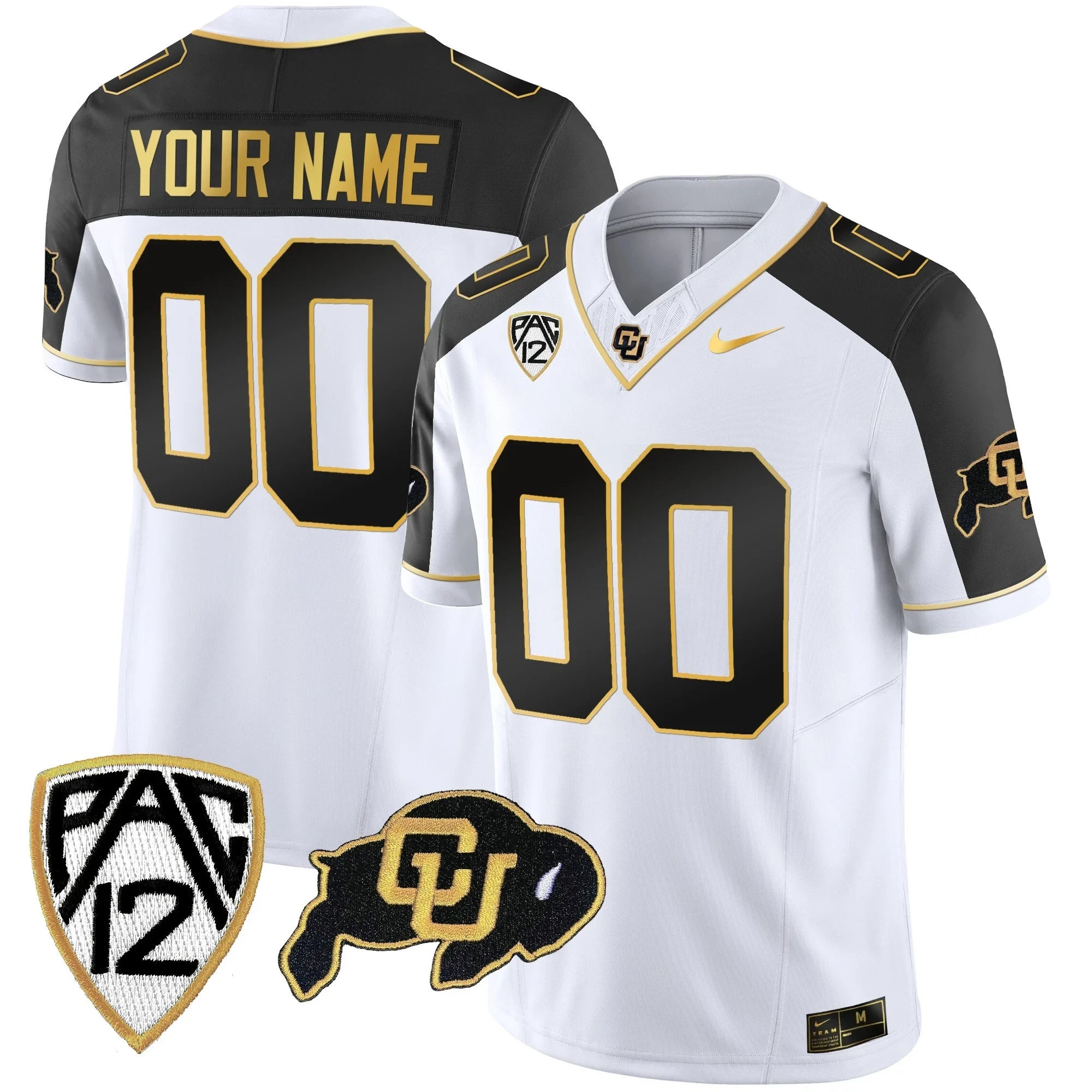 Colorado Buffaloes Vapor Limited Gold Custom Jersey – All Stitched