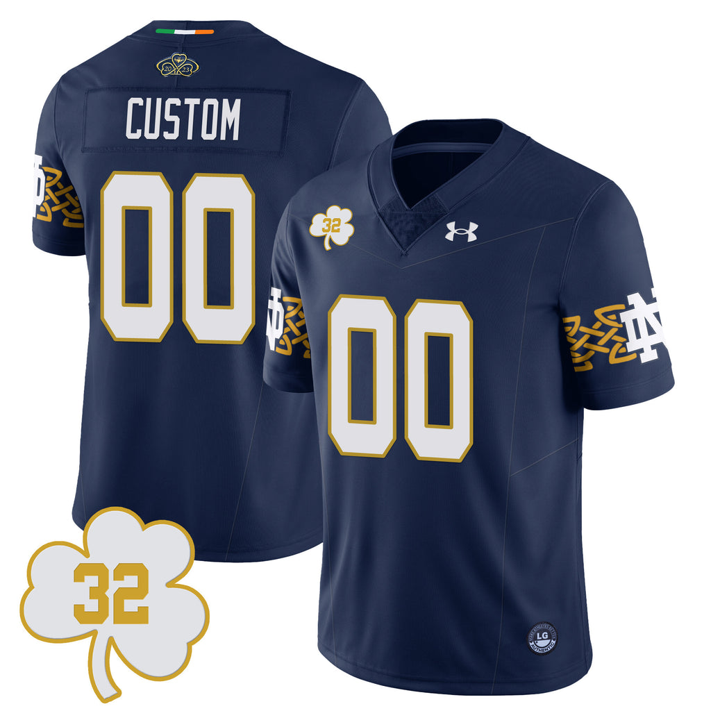 Men's Notre Dame Football Johnny Lujack Patch Jersey - All Stitched