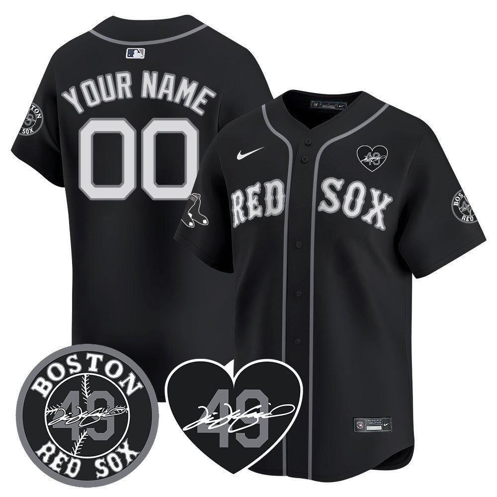 Custom Red Sox Tim Wakefield Memorial Jersey ? All Stitched