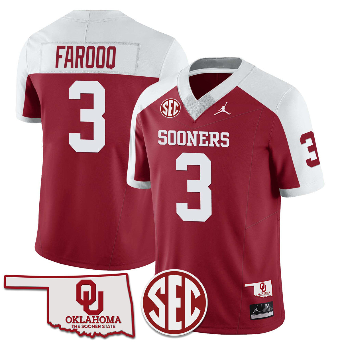 Women's Oklahoma Sooners 2024 Limited Jersey - SEC Patch - All Stitched