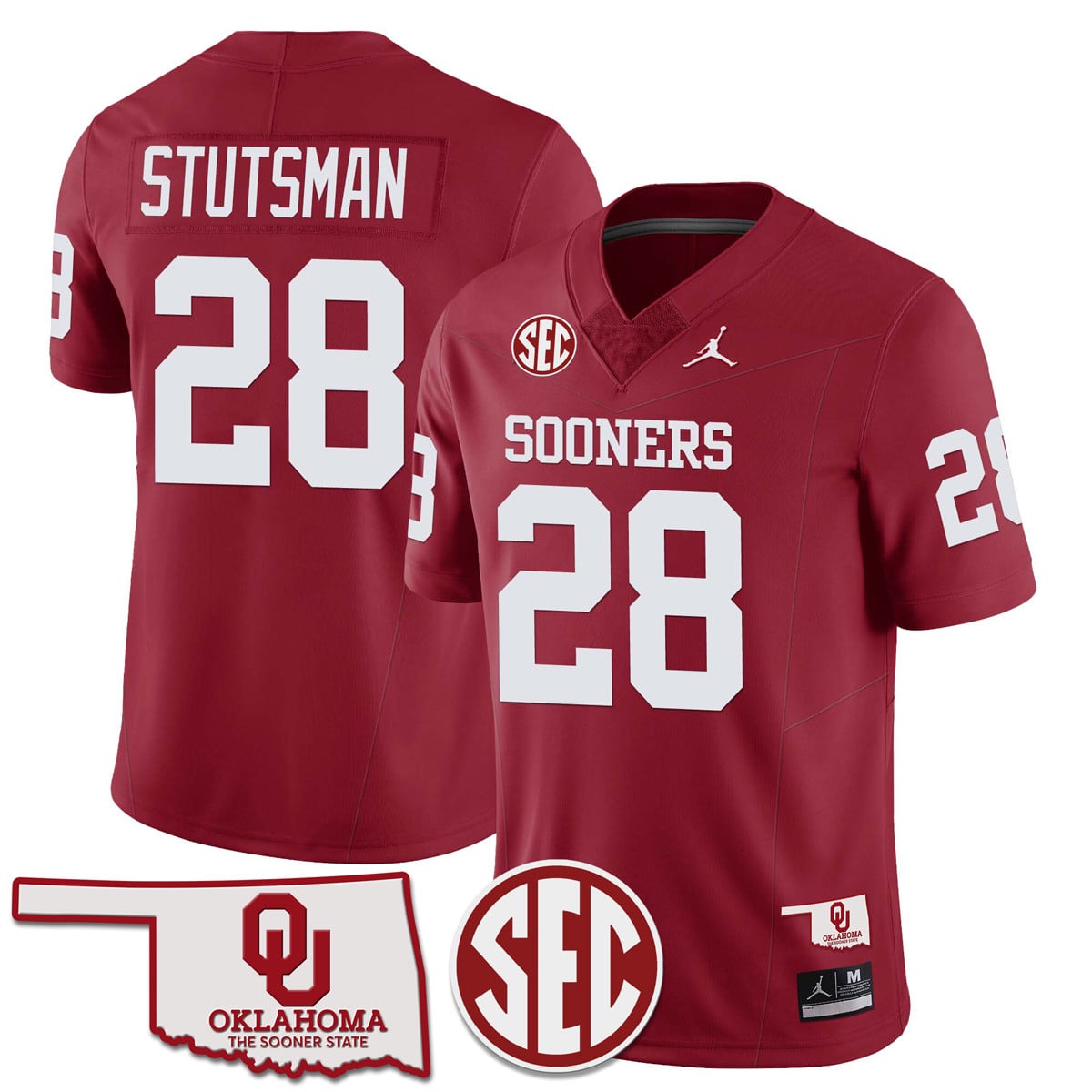 Youth's Oklahoma Sooners 2024 Limited Jersey - SEC Patch - All Stitched
