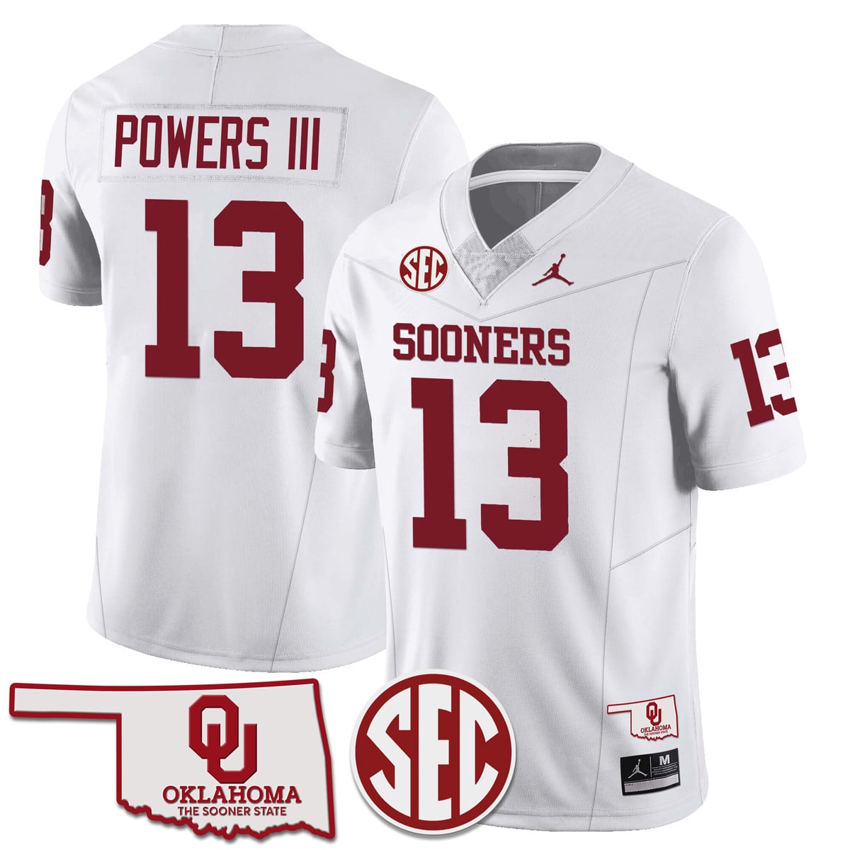 Youth's Oklahoma Sooners 2024 Limited Jersey - SEC Patch - All Stitched
