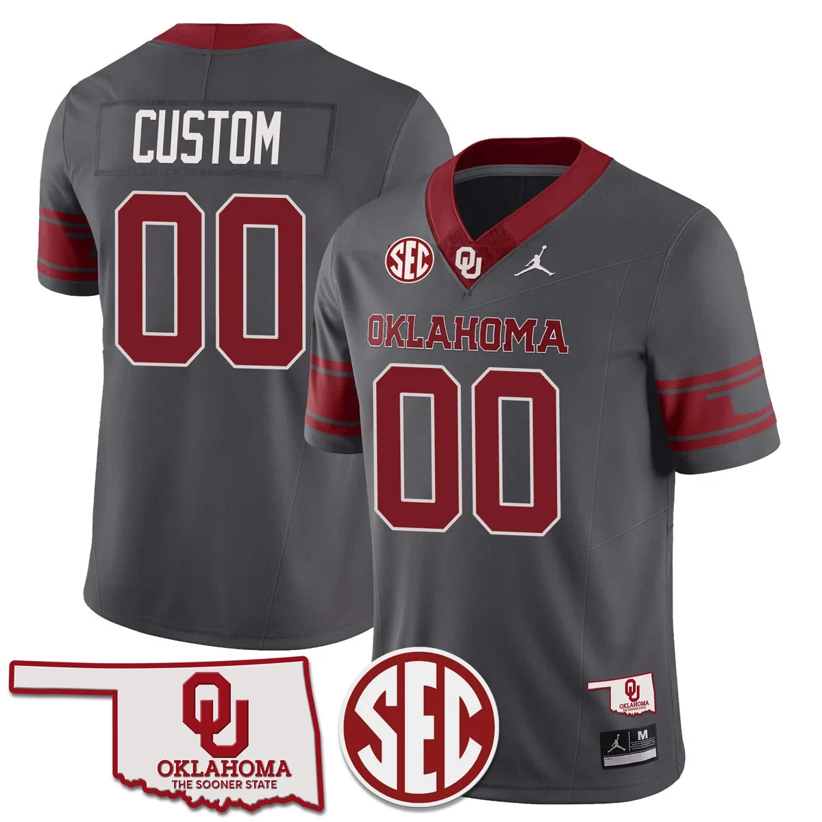 Custom Oklahoma Sooners 2024 Limited Jersey - SEC Patch - All Stitched