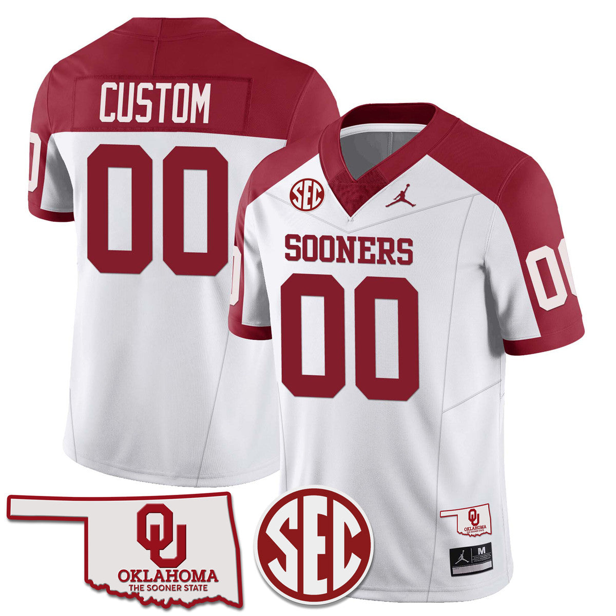 Custom Oklahoma Sooners 2024 Limited Jersey - SEC Patch - All Stitched