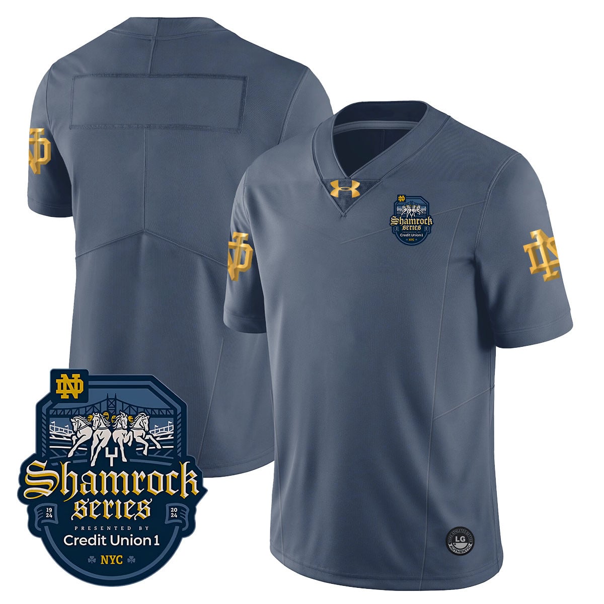 Men's Notre Dame Fighting Irish 2024 Shamrock Series Uniform - All Stitched