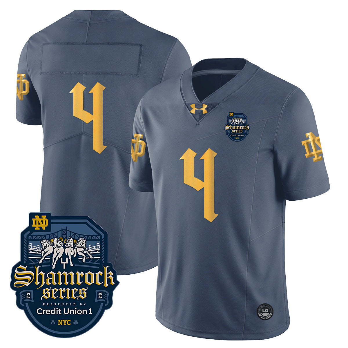 Men's Notre Dame Fighting Irish 2024 Shamrock Series Uniform - All Stitched