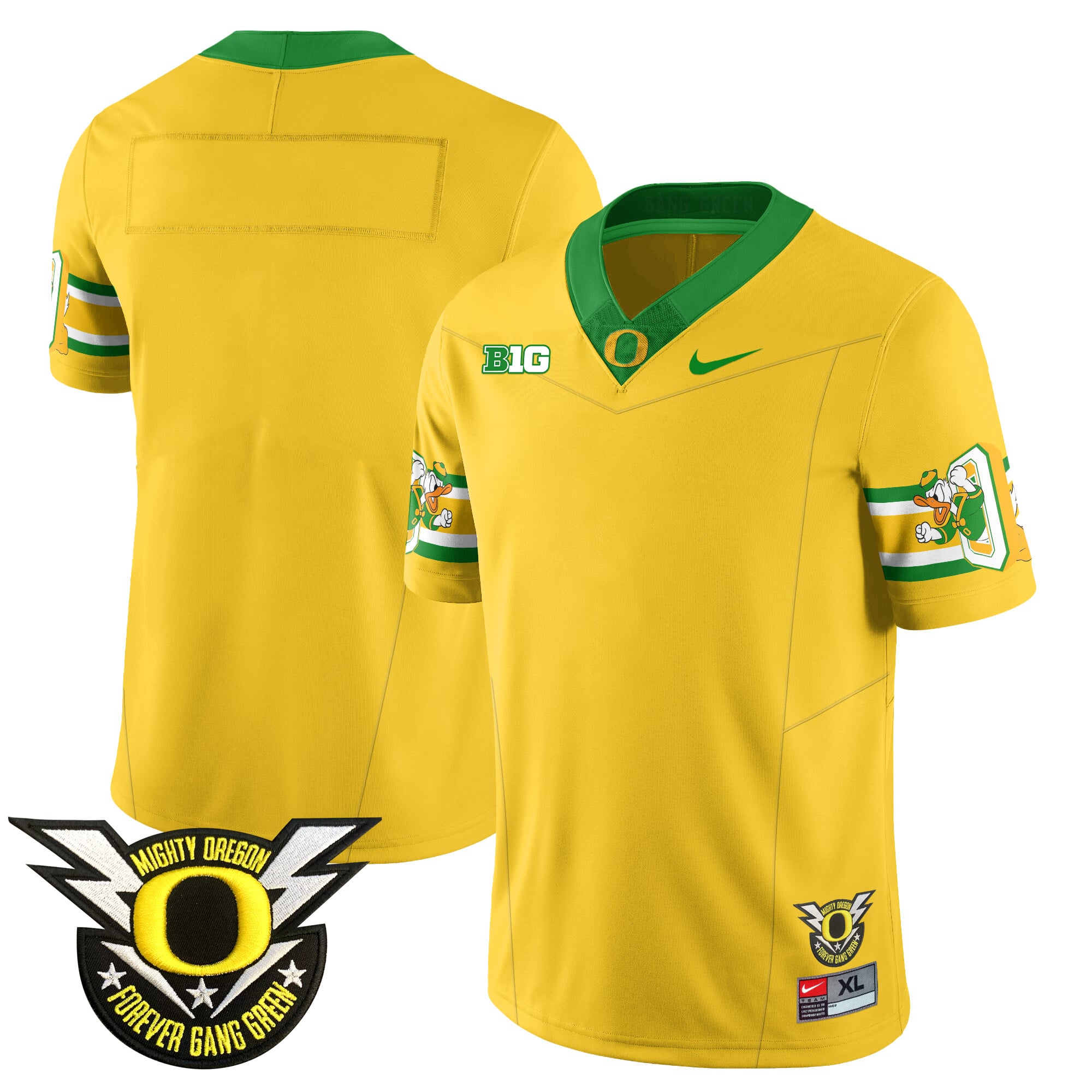 Men's Oregon Football Forever Gang Green 2024 Jersey N1 - All Stitched