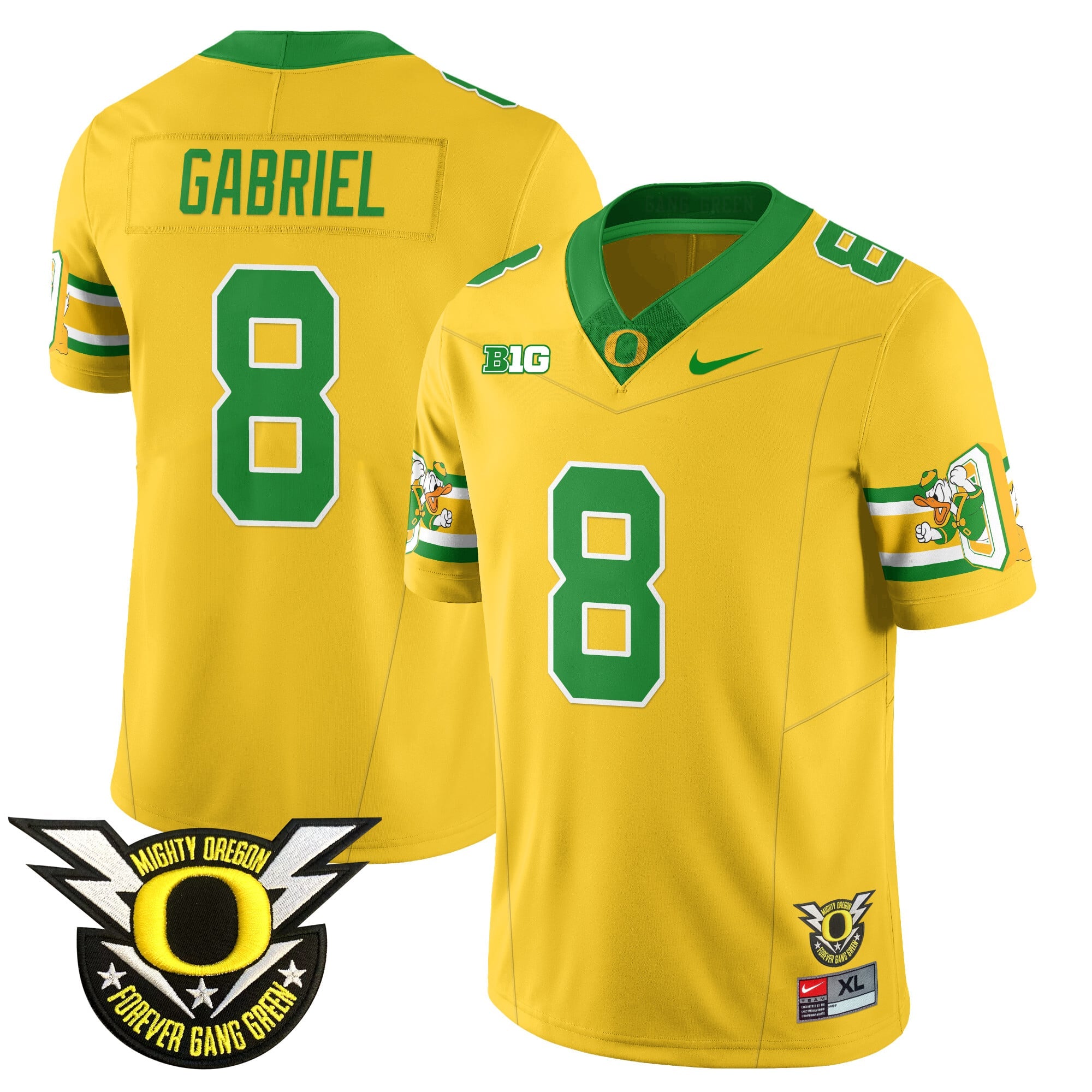 Men's Oregon Football Forever Gang Green 2024 Jersey N1 - All Stitched