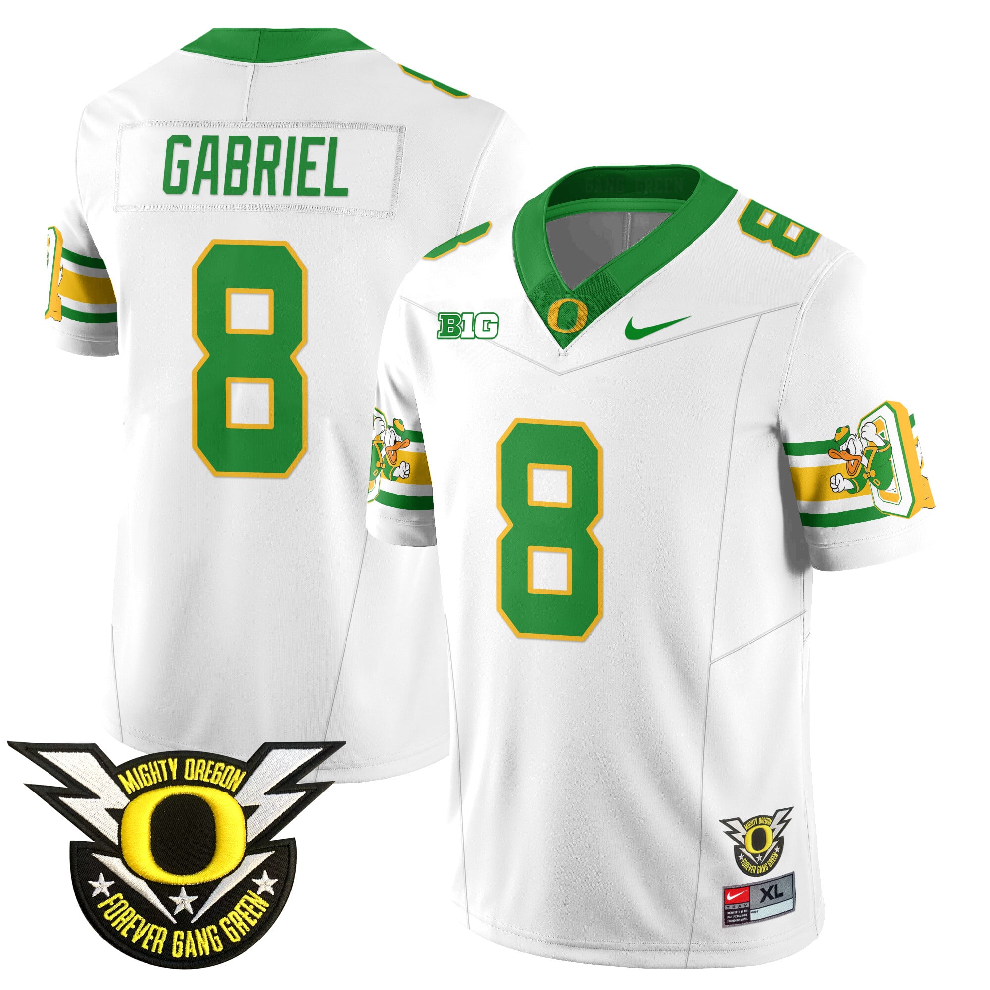 Men's Oregon Football Forever Gang Green 2024 Jersey N1 - All Stitched