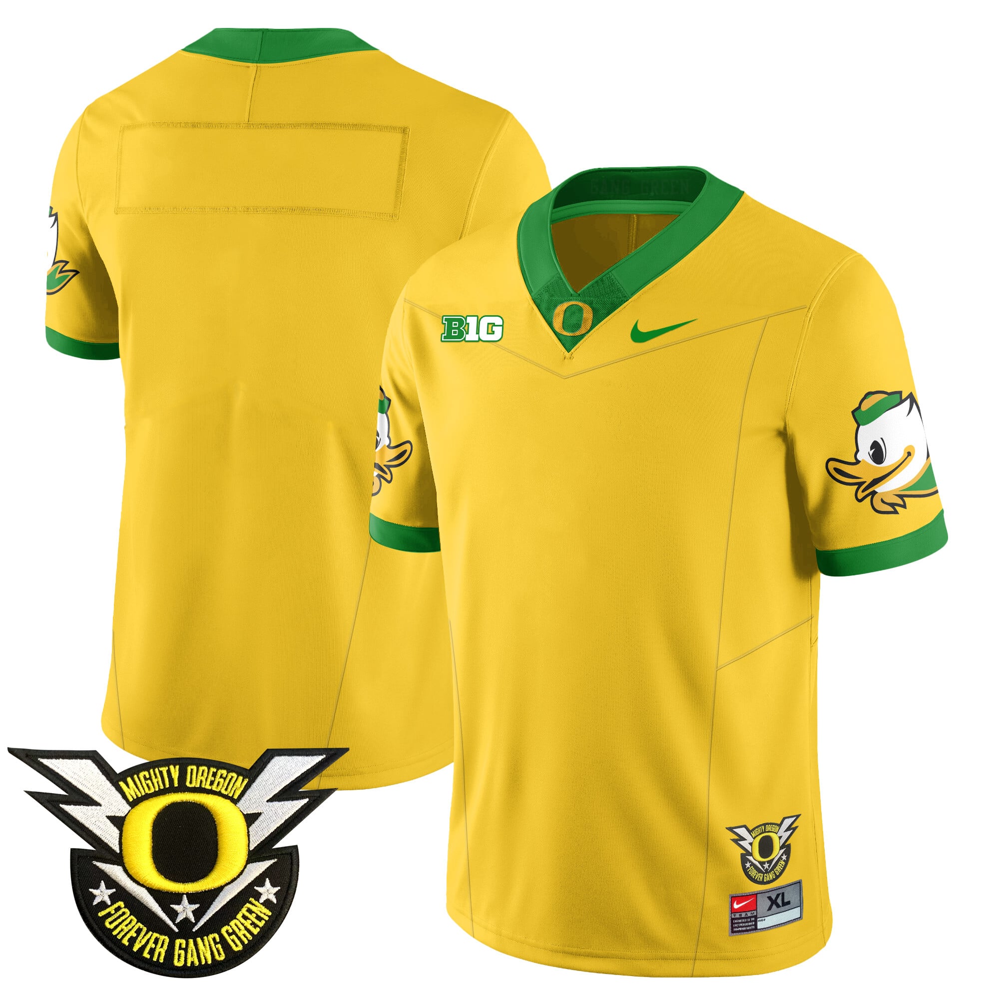 Men's Oregon Football Forever Gang Green 2024 Jersey N2 - All Stitched