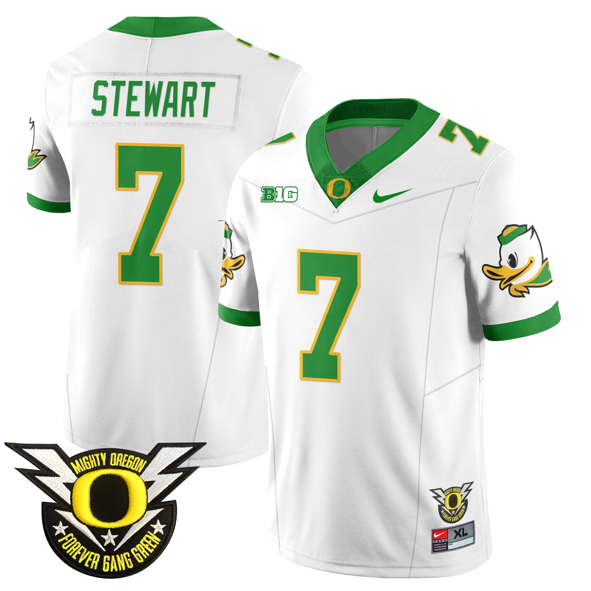 Men's Oregon Football Forever Gang Green 2024 Jersey N2 - All Stitched
