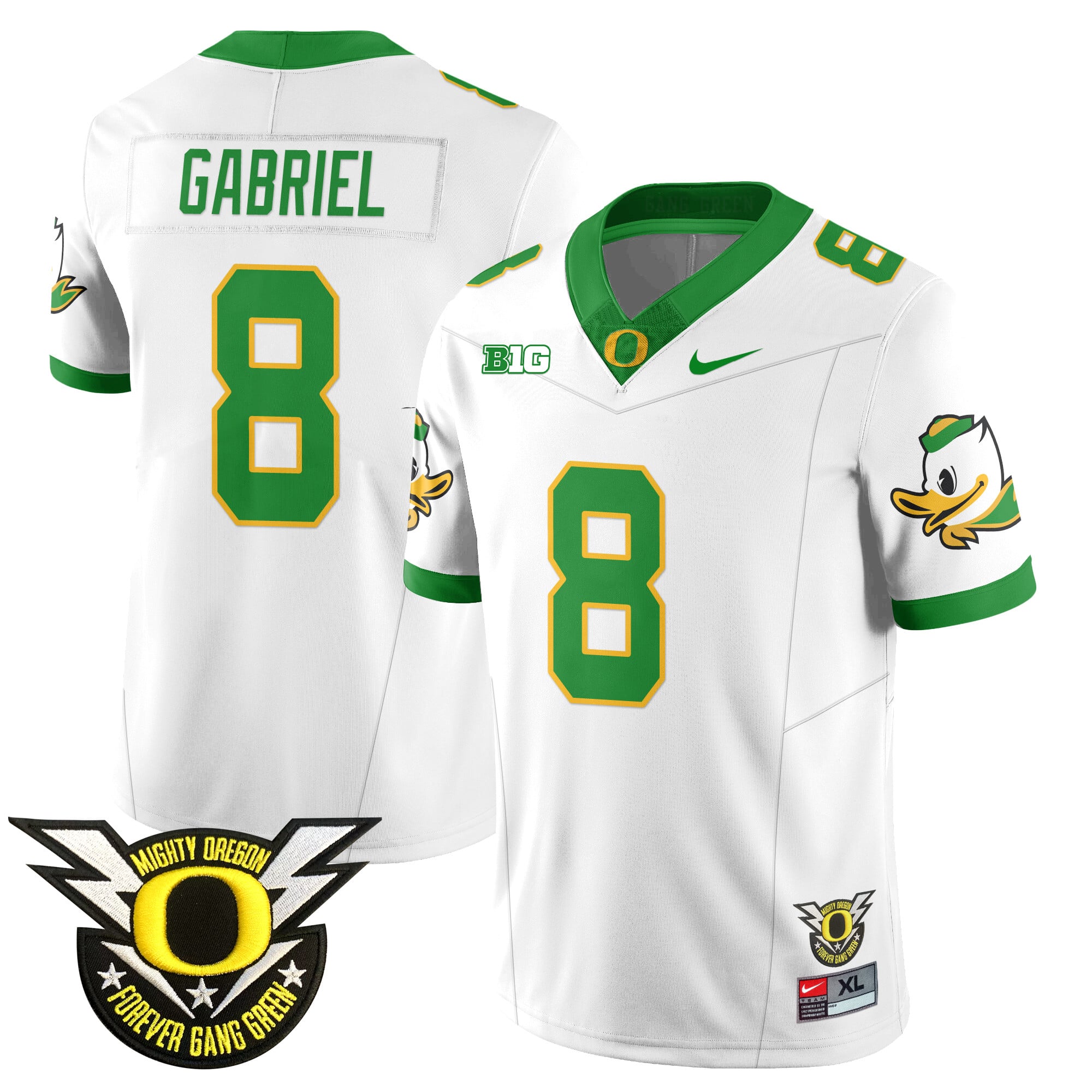 Men's Oregon Football Forever Gang Green 2024 Jersey N2 - All Stitched