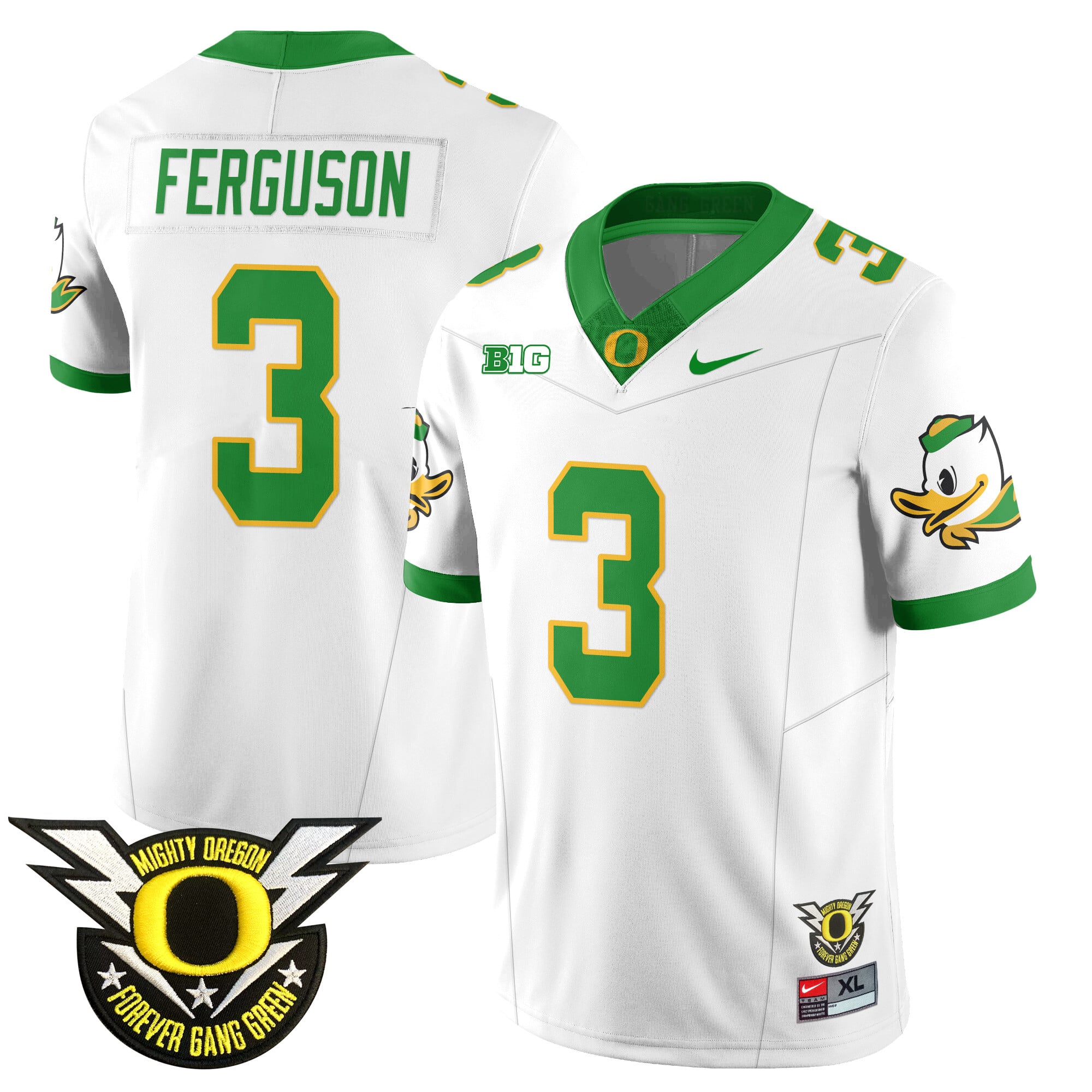 Men's Oregon Football Forever Gang Green 2024 Jersey N2 - All Stitched