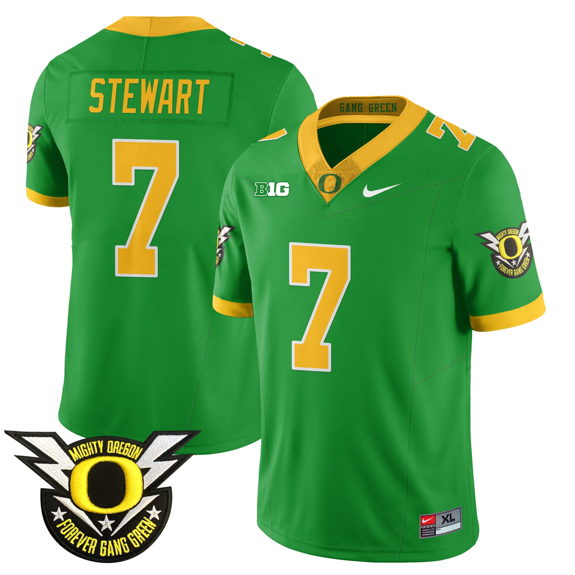 Men's Oregon Football Forever Gang Green 2024 Jersey - All Stitched