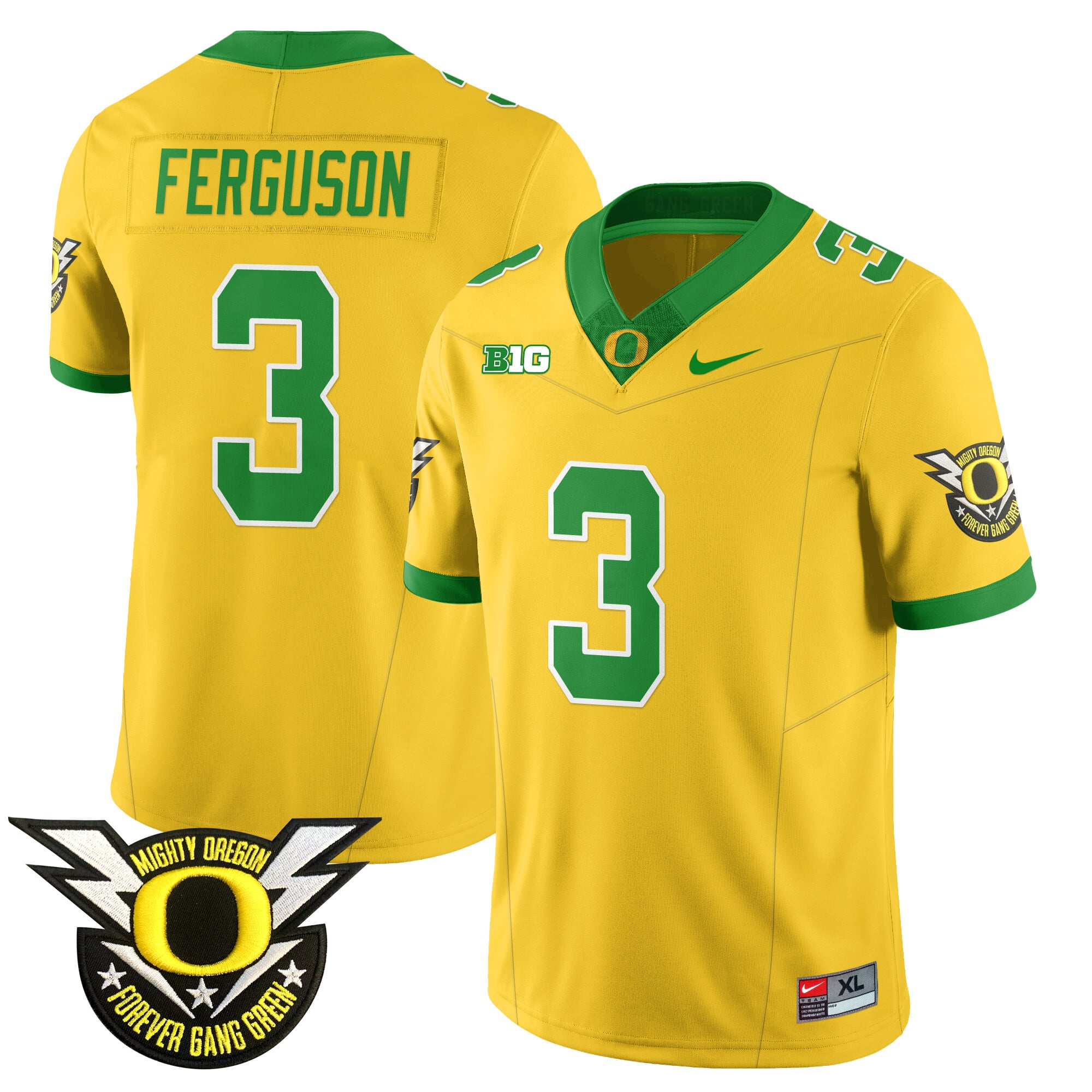 Men's Oregon Football Forever Gang Green 2024 Jersey - All Stitched
