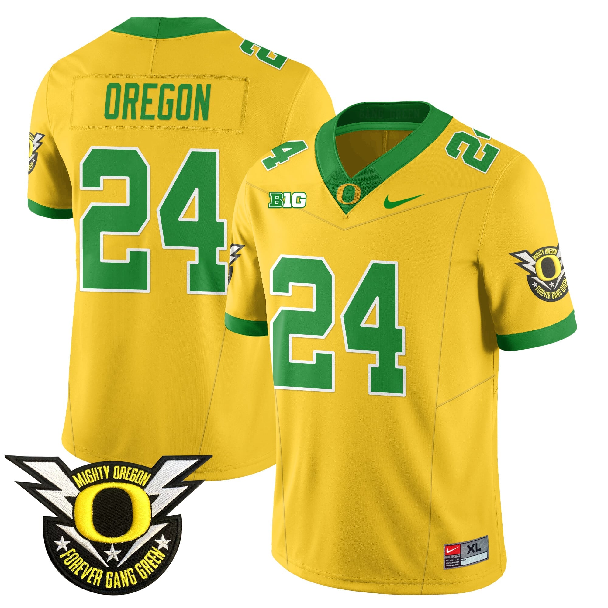Men's Oregon Football Forever Gang Green 2024 Jersey - All Stitched