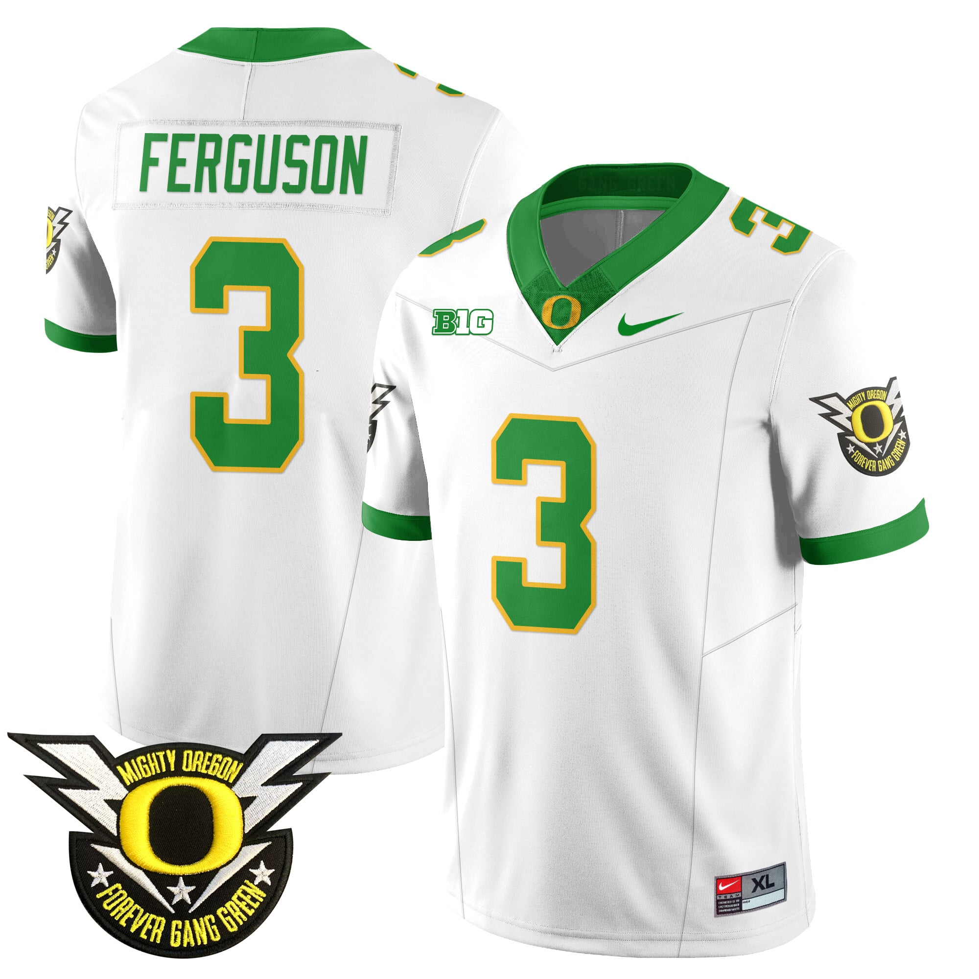 Men's Oregon Football Forever Gang Green 2024 Jersey - All Stitched