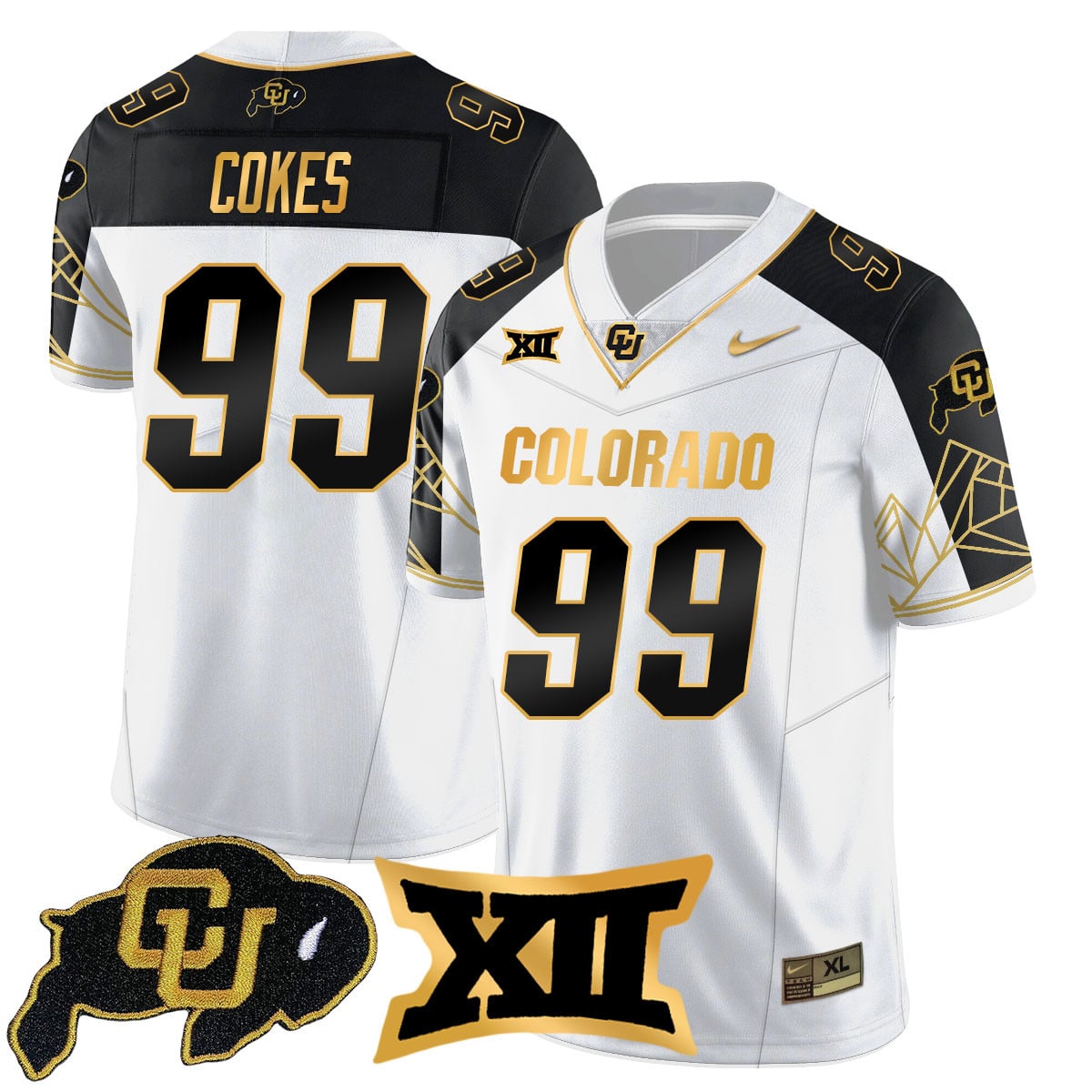 Women's Colorado Buffaloes 2024 Vapor Limited Gold Jersey N3 - All Stitched