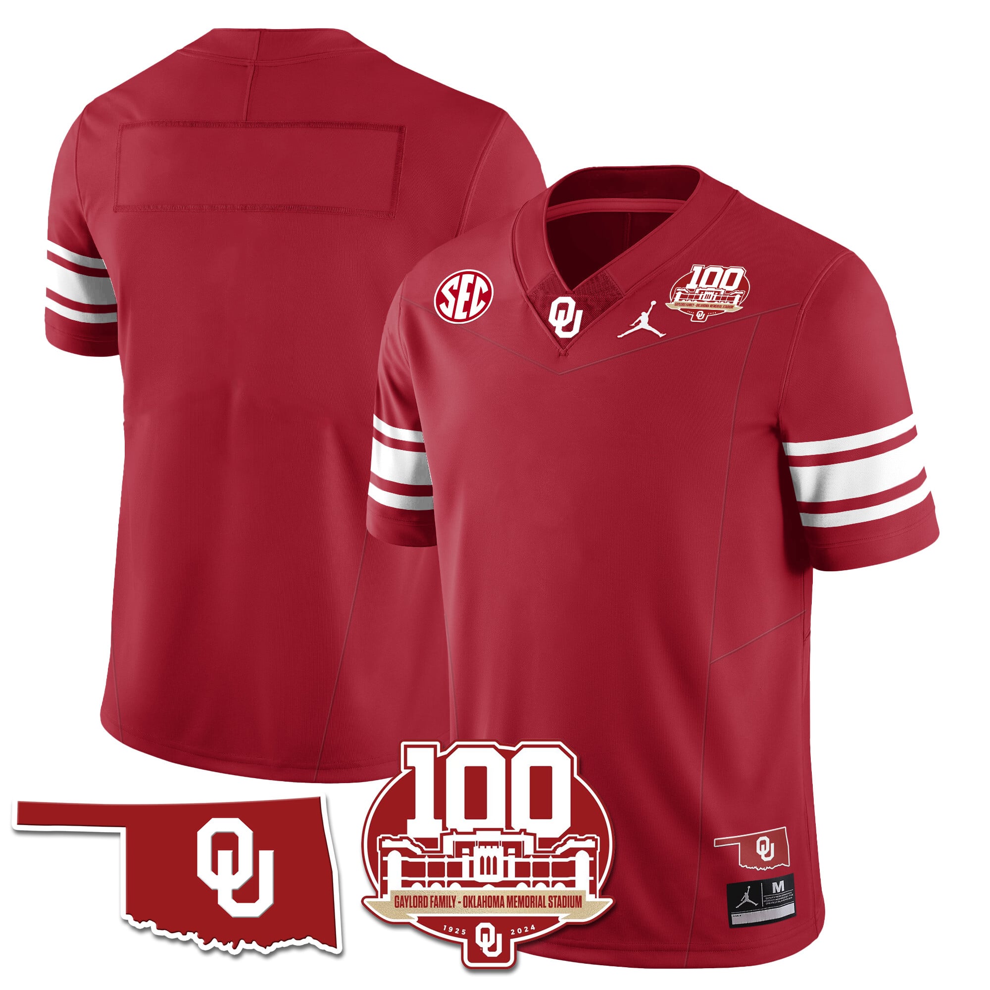 Men's Oklahoma Sooners 1946-56 Throwback Uniforms - 100th Season - All Stitched