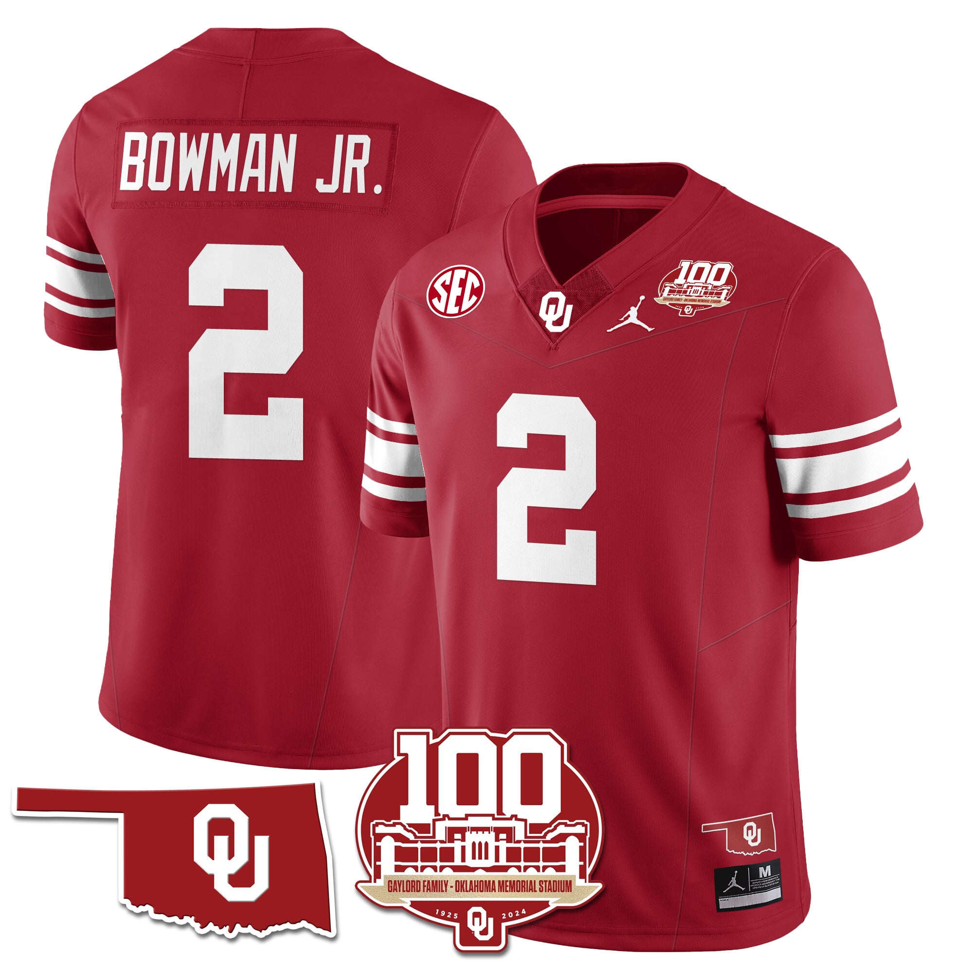 Women's Oklahoma Sooners 1946-56 Throwback Uniforms - 100th Season - All Stitched