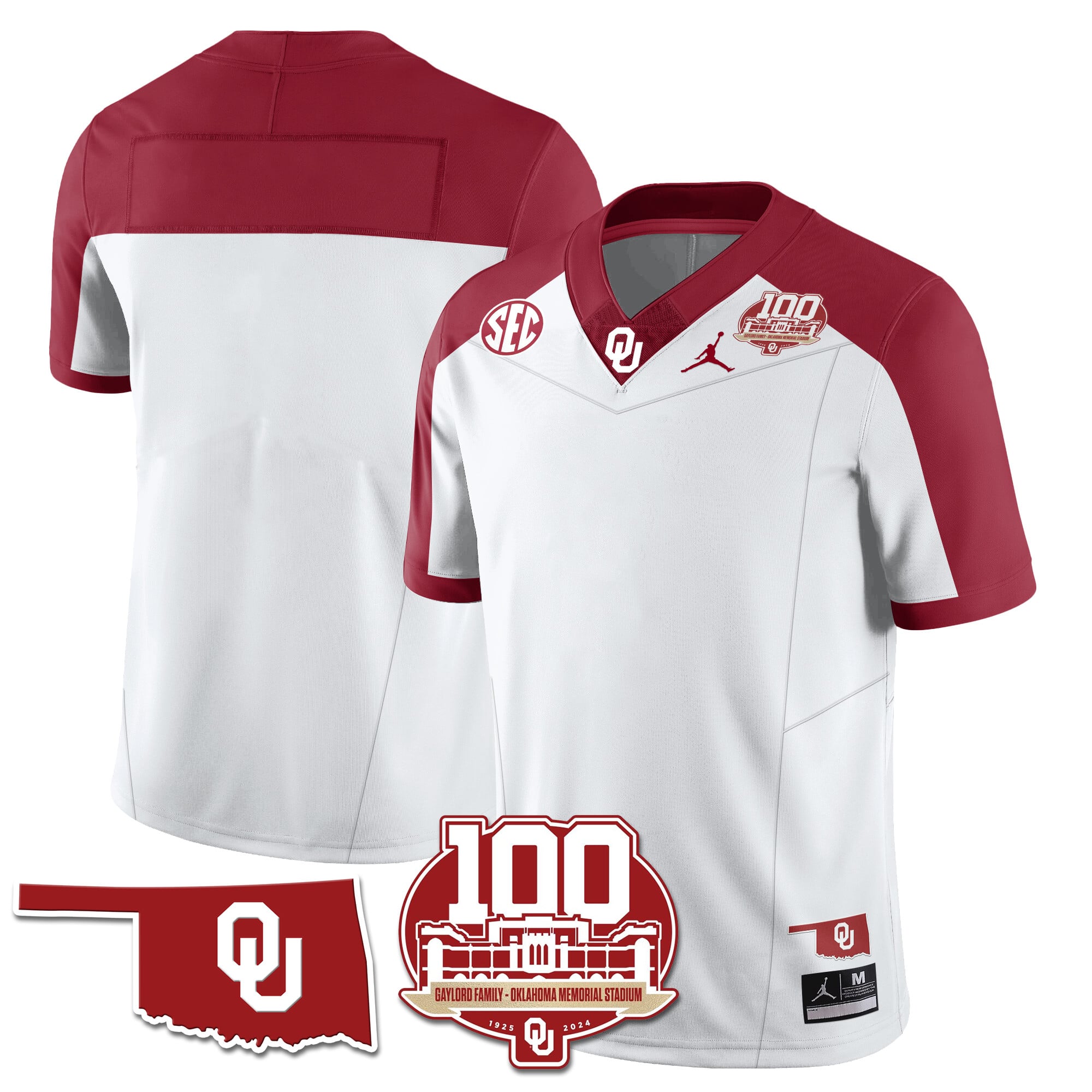 Men's Oklahoma Sooners 1946-56 Throwback Uniforms - 100th Season - All Stitched