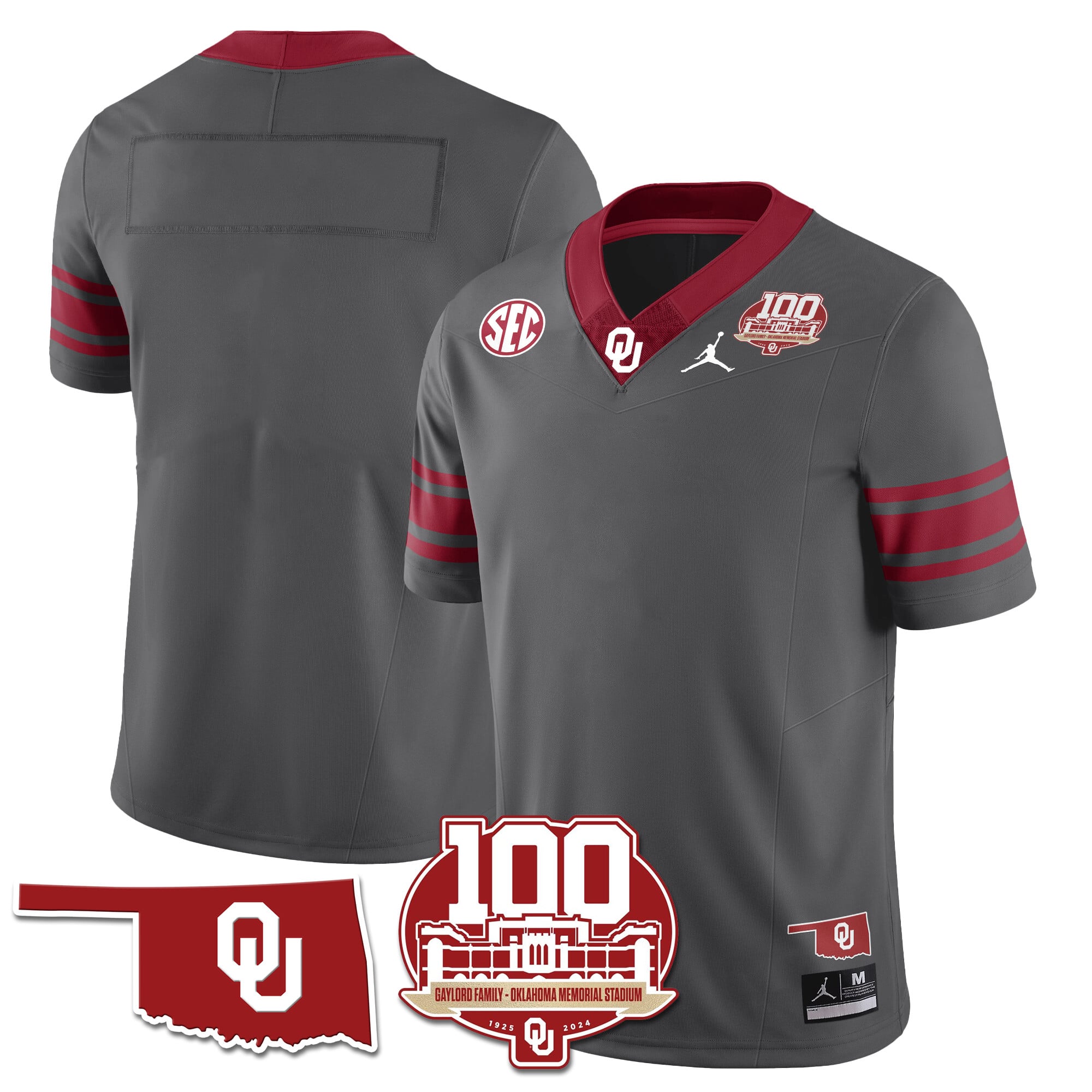 Men's Oklahoma Sooners 1946-56 Throwback Uniforms - 100th Season - All Stitched