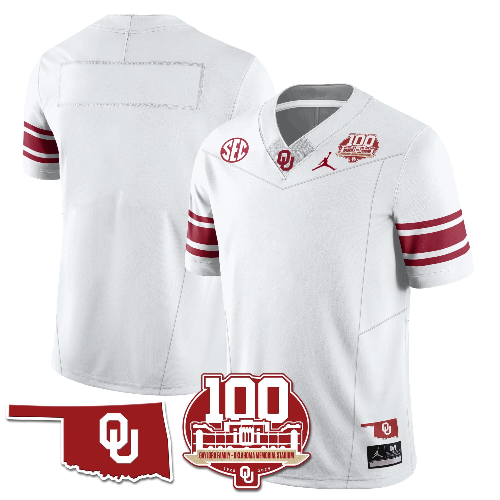 Men's Oklahoma Sooners 1946-56 Throwback Uniforms - 100th Season - All Stitched