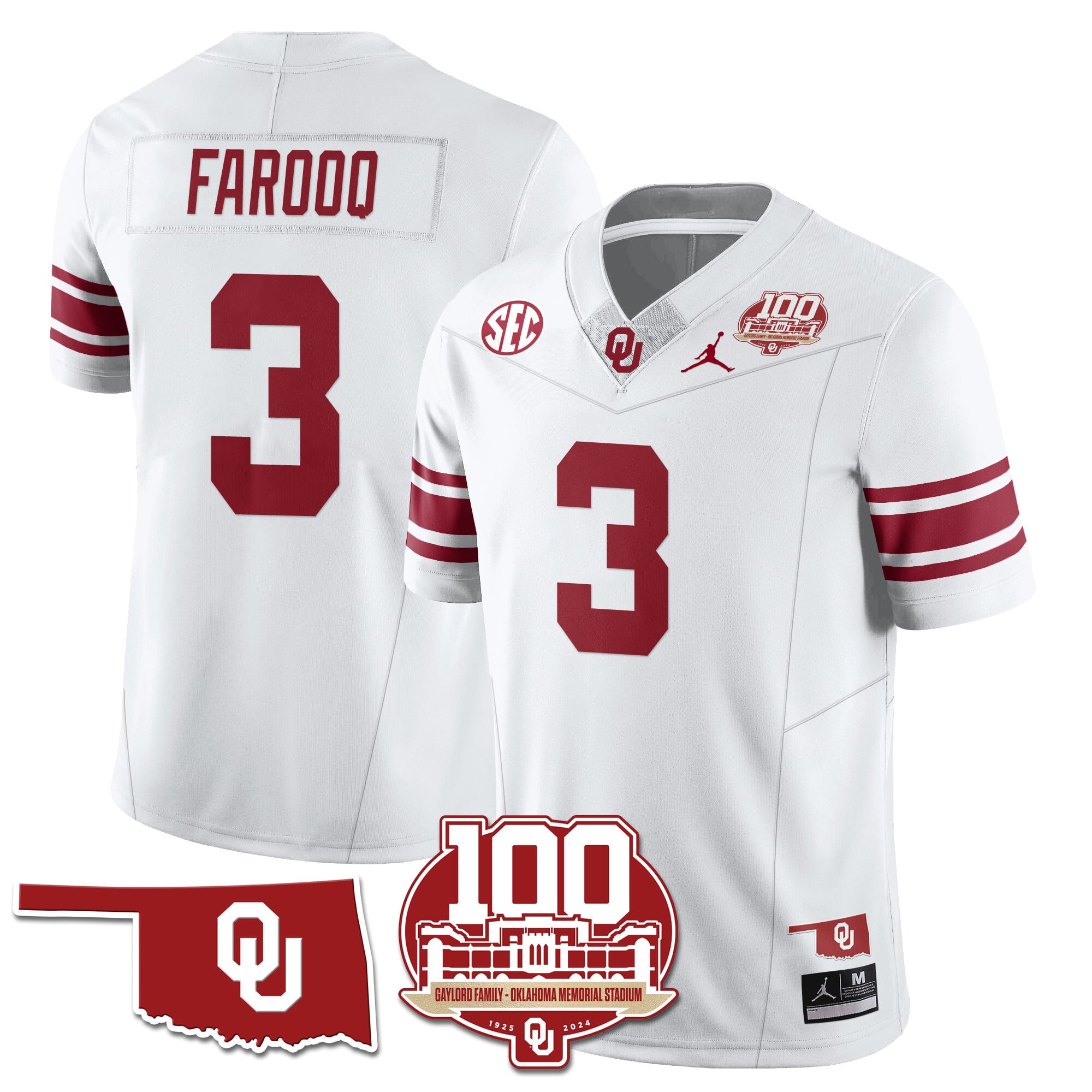 Men's Oklahoma Sooners 1946-56 Throwback Uniforms - 100th Season - All Stitched