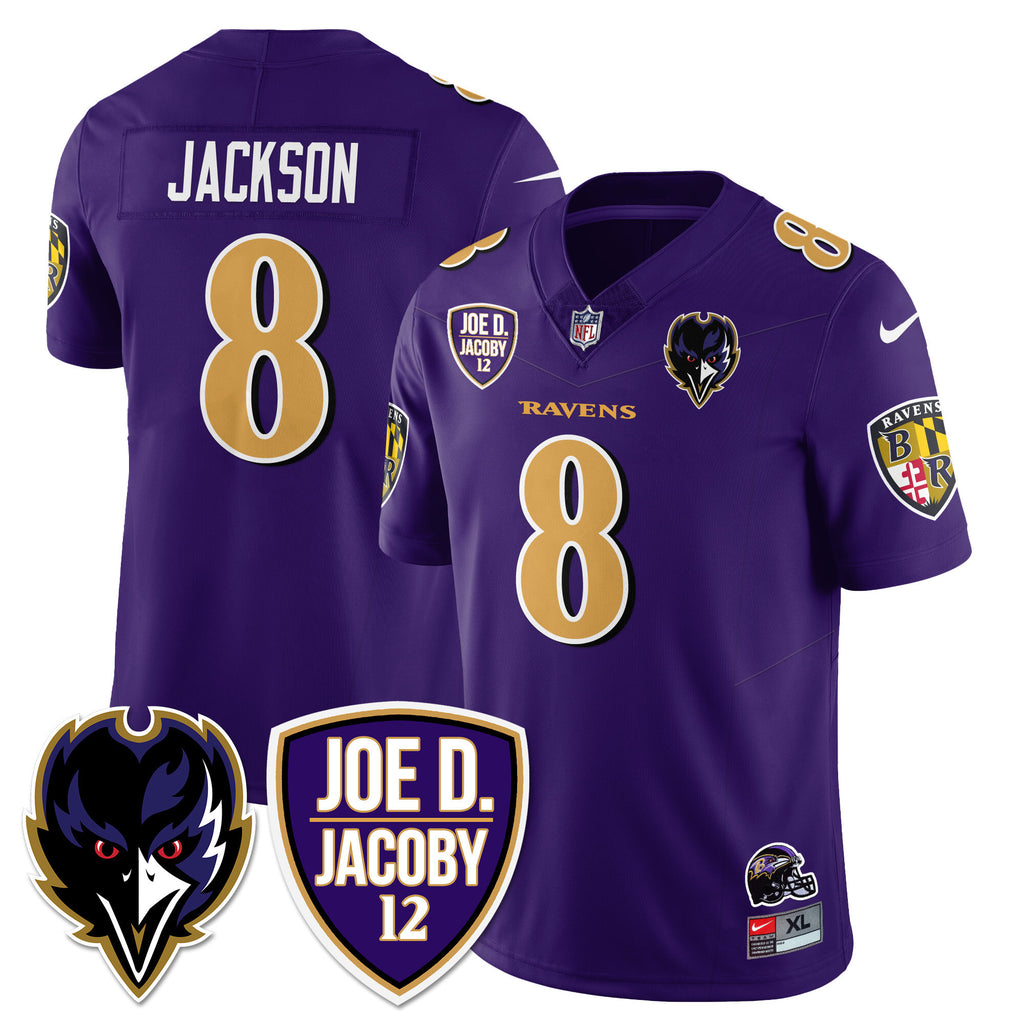 Men's Ravens Purple Rising 2024 Vapor Limited Jersey - All Stitched