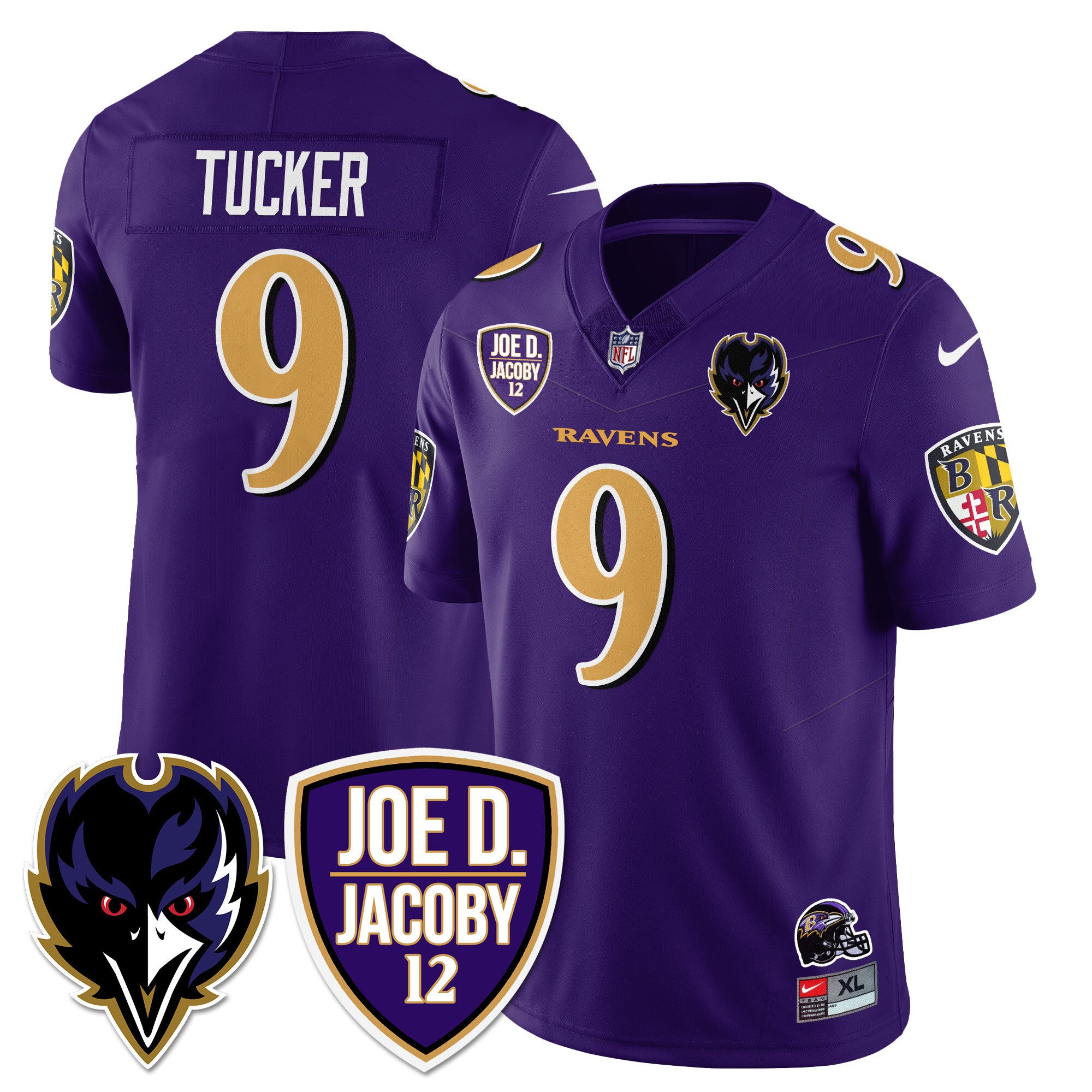 Men's Ravens Purple Rising 2024 Vapor Limited Jersey - All Stitched