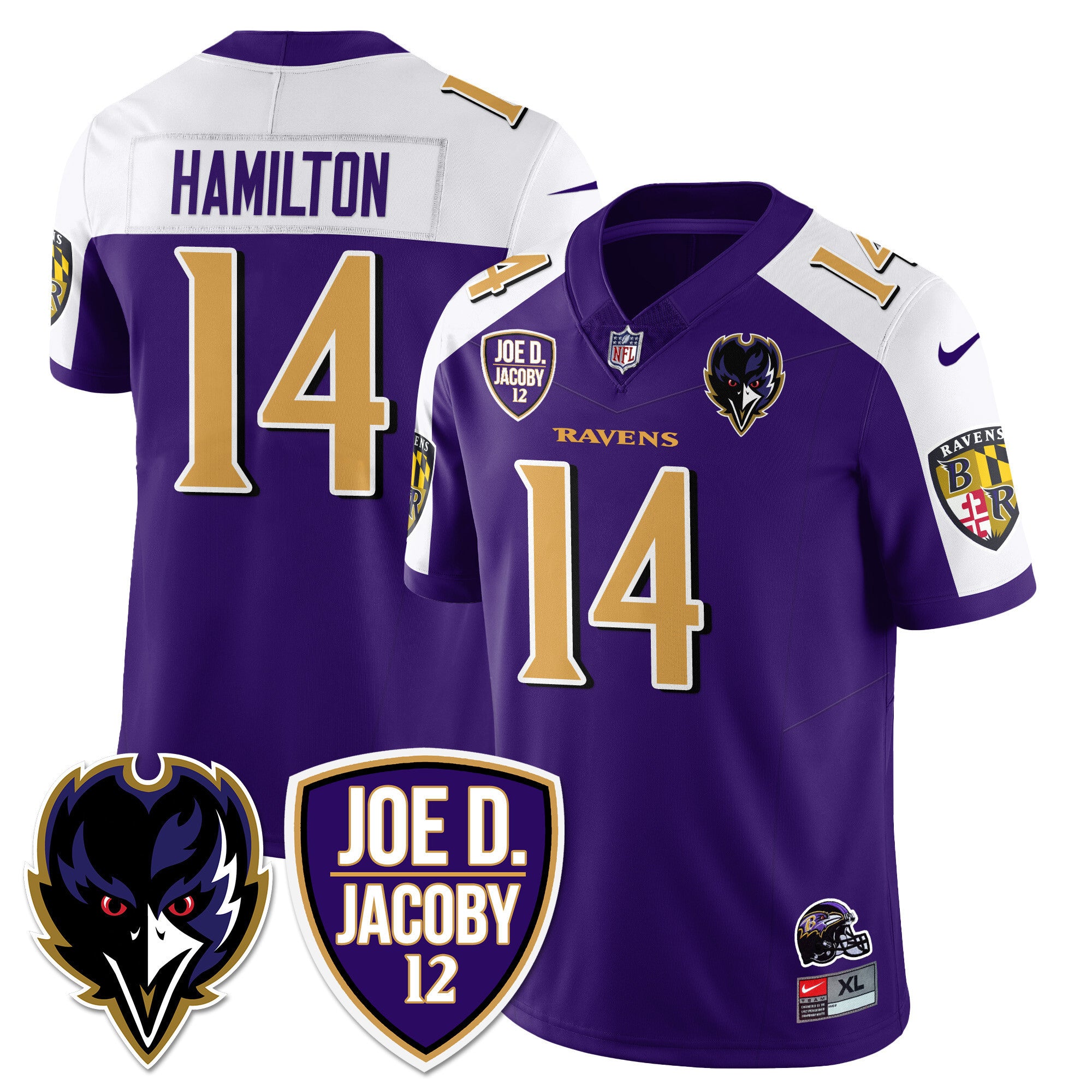 Men's Ravens Purple Rising 2024 Vapor Limited Jersey - All Stitched