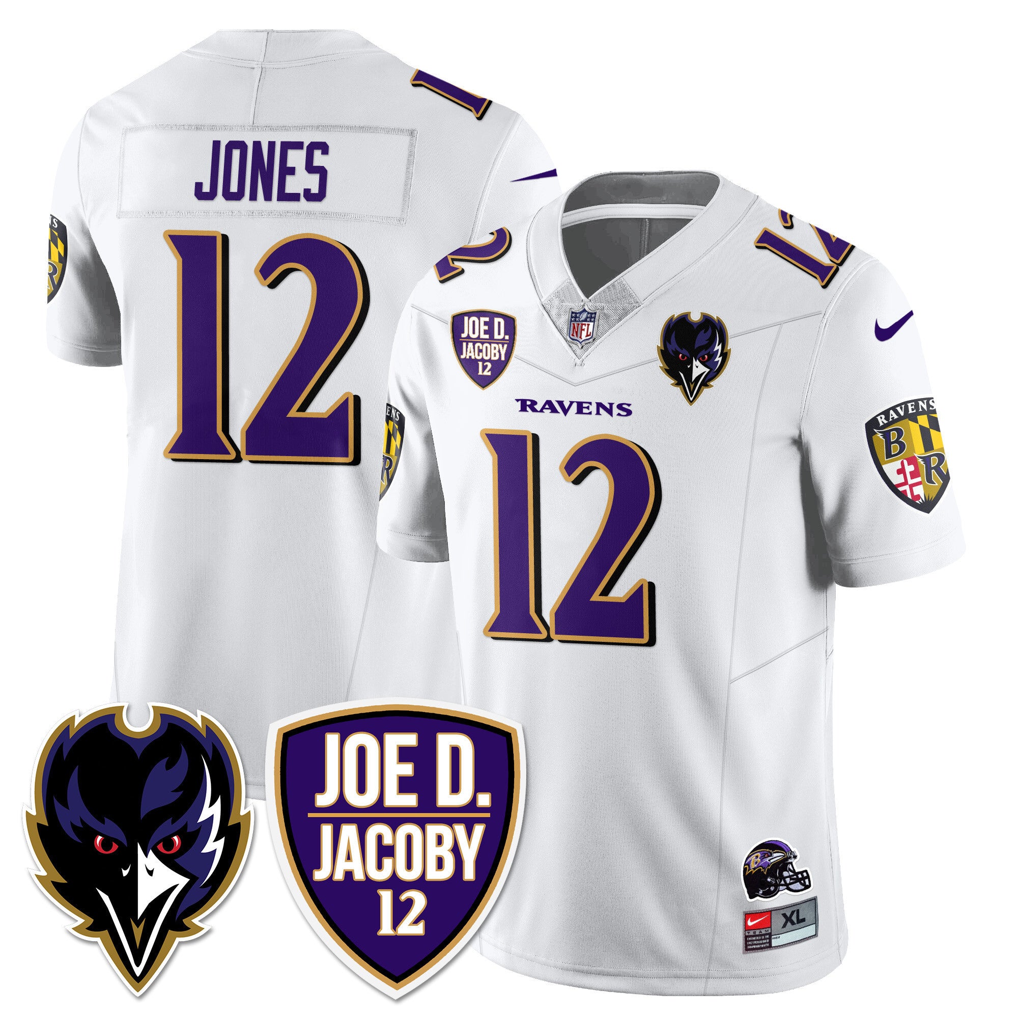 Men's Ravens Purple Rising 2024 Vapor Limited Jersey - All Stitched