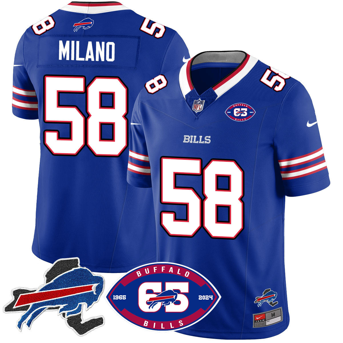 Men's Bills 1959 - 2024 - The Bills Jersey - All Stitched