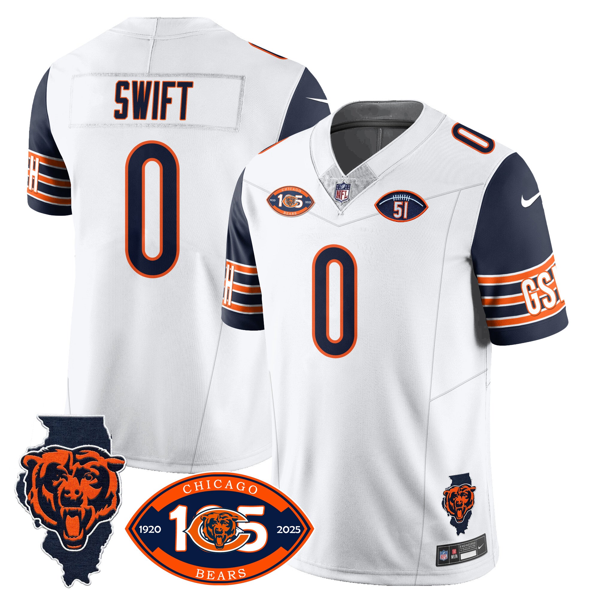 Men's Bears 1920-2025 - The Bears Jersey - All Stitched