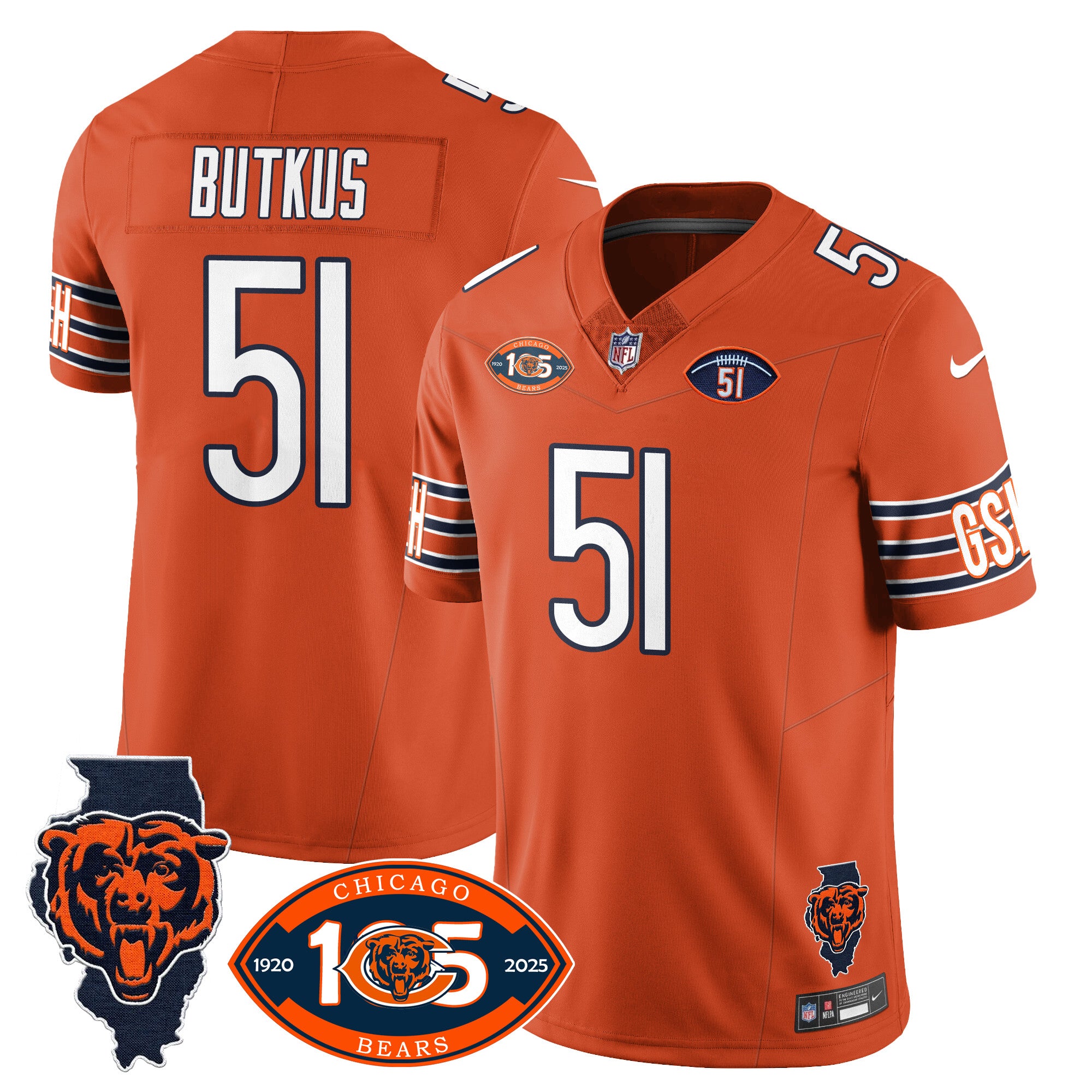 Men's Bears 1920-2025 - The Bears Jersey - All Stitched