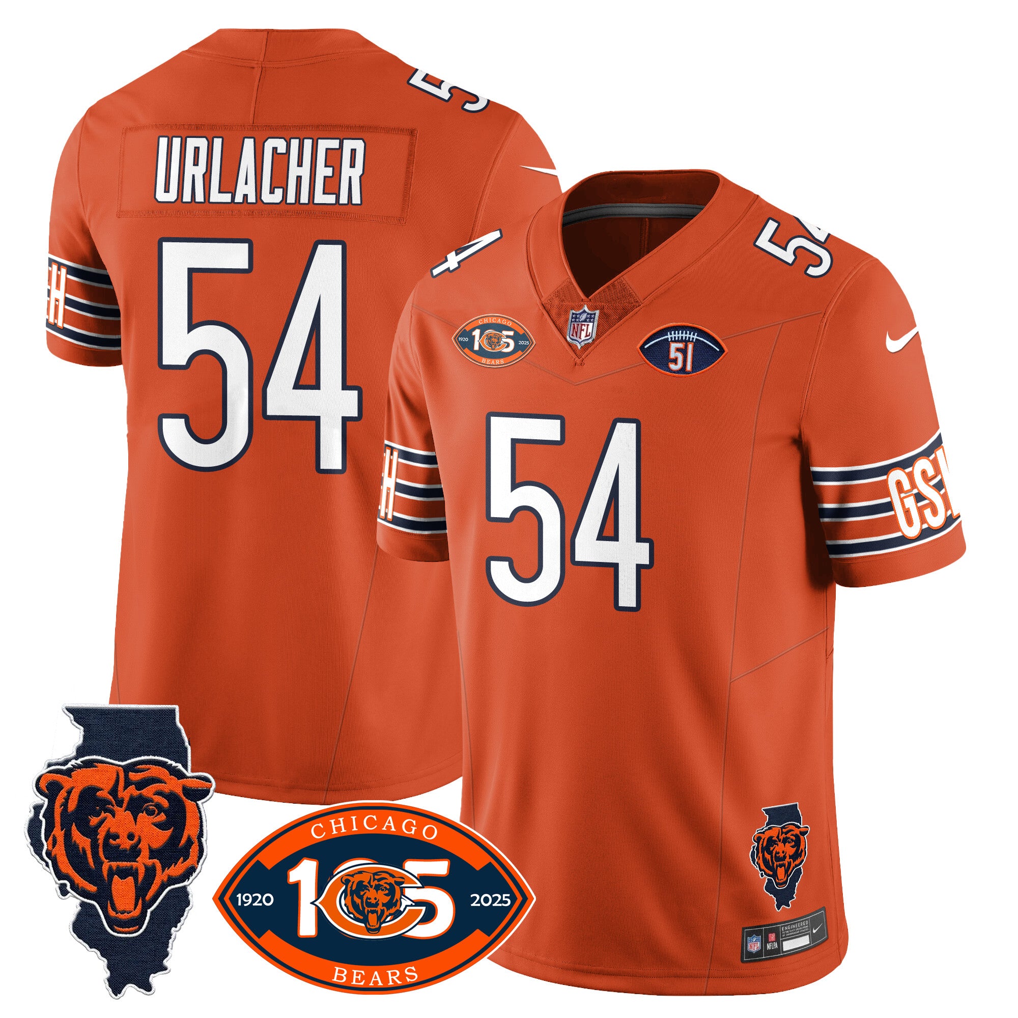 Men's Bears 1920-2025 - The Bears Jersey - All Stitched