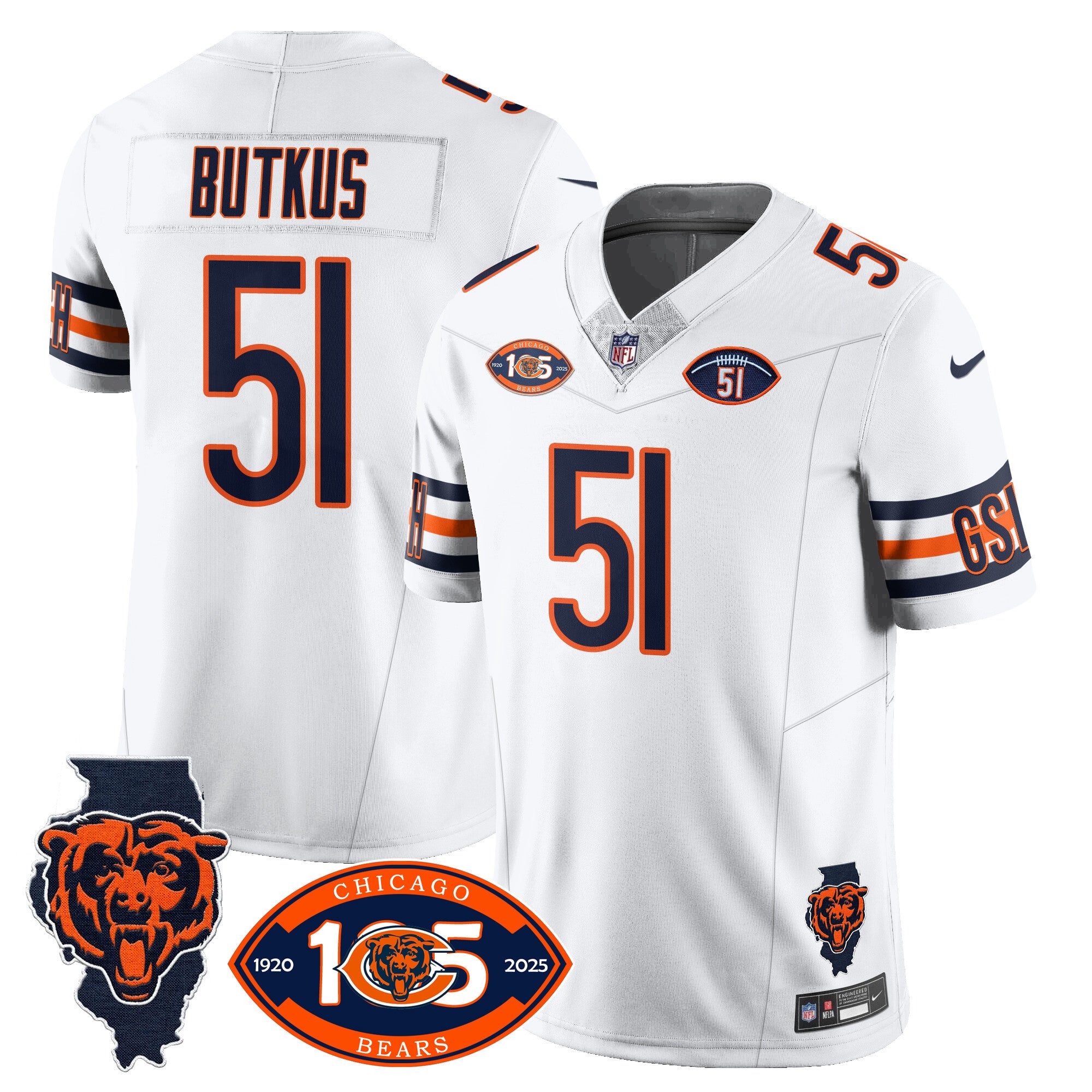 Men's Bears 1920-2025 - The Bears Jersey - All Stitched