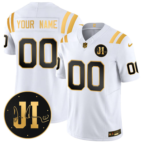 Custom Indianapolis Colts Limited 2025 Jersey - Memorial Patch for Jim Irsay - All Stitched