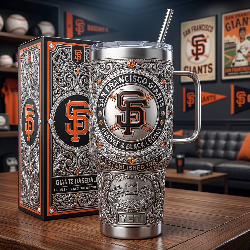 San Francisco Giants 40oz Tumbler with Lid and Straw