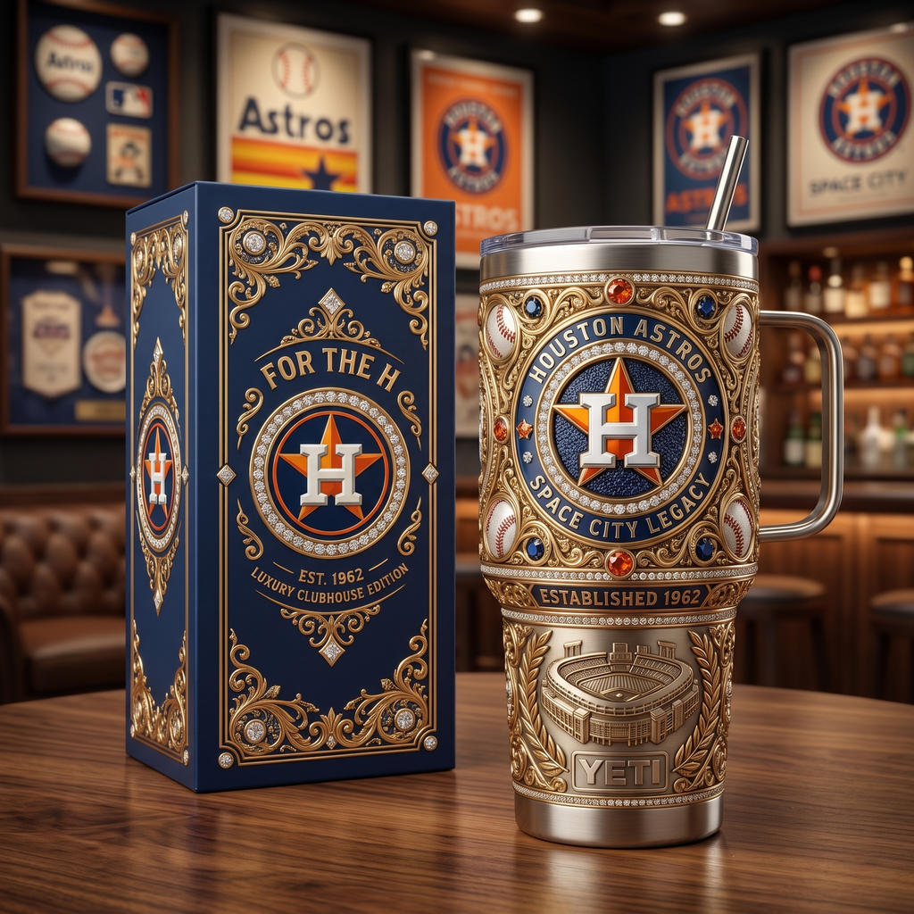 Houston Astros 40oz Tumbler with Lid and Straw