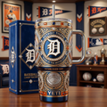 Detroit Tigers 40oz Tumbler with Lid and Straw